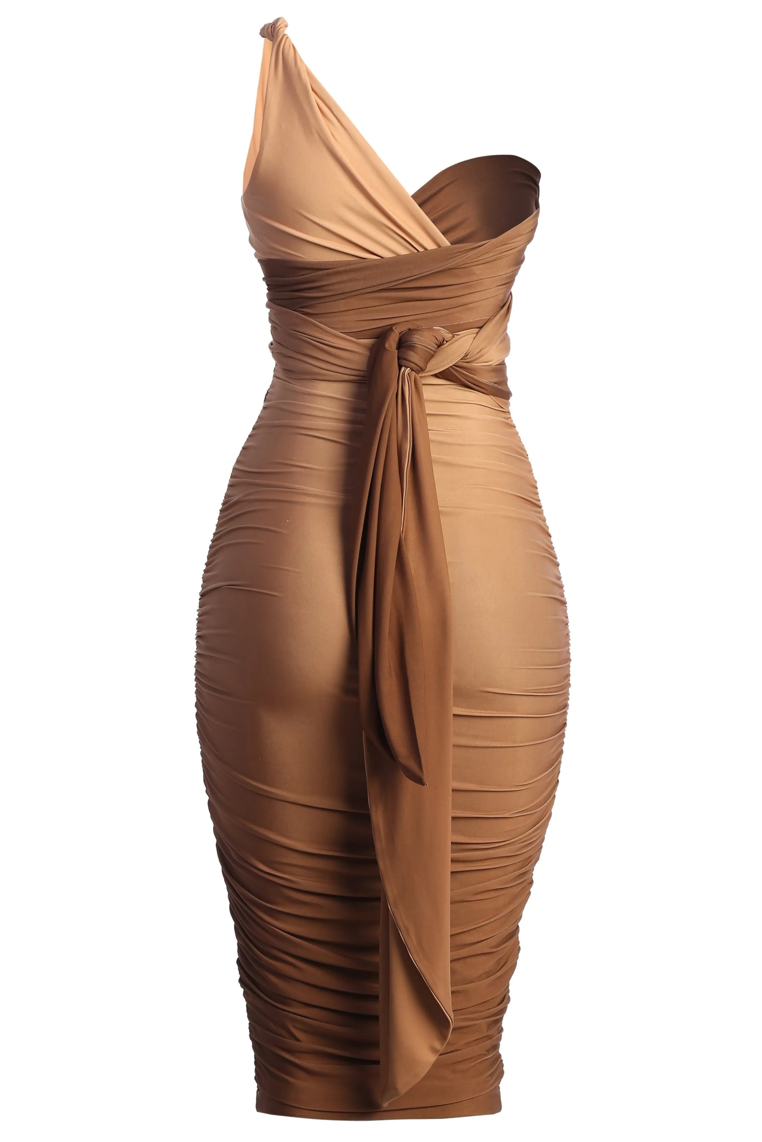 Brown Ombré Edge Of Romance Midi Dress