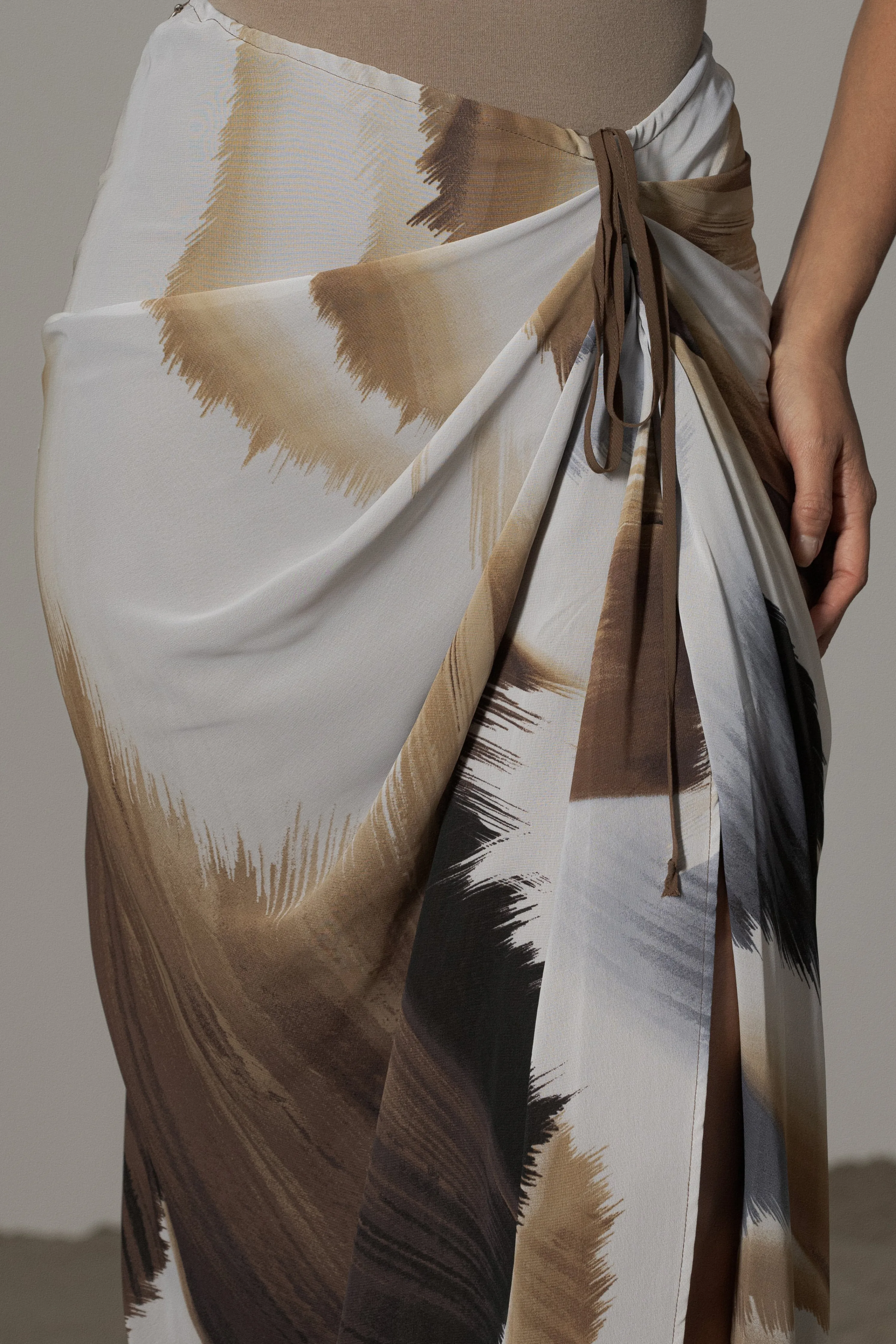 Brown Print Noelia Printed Skirt