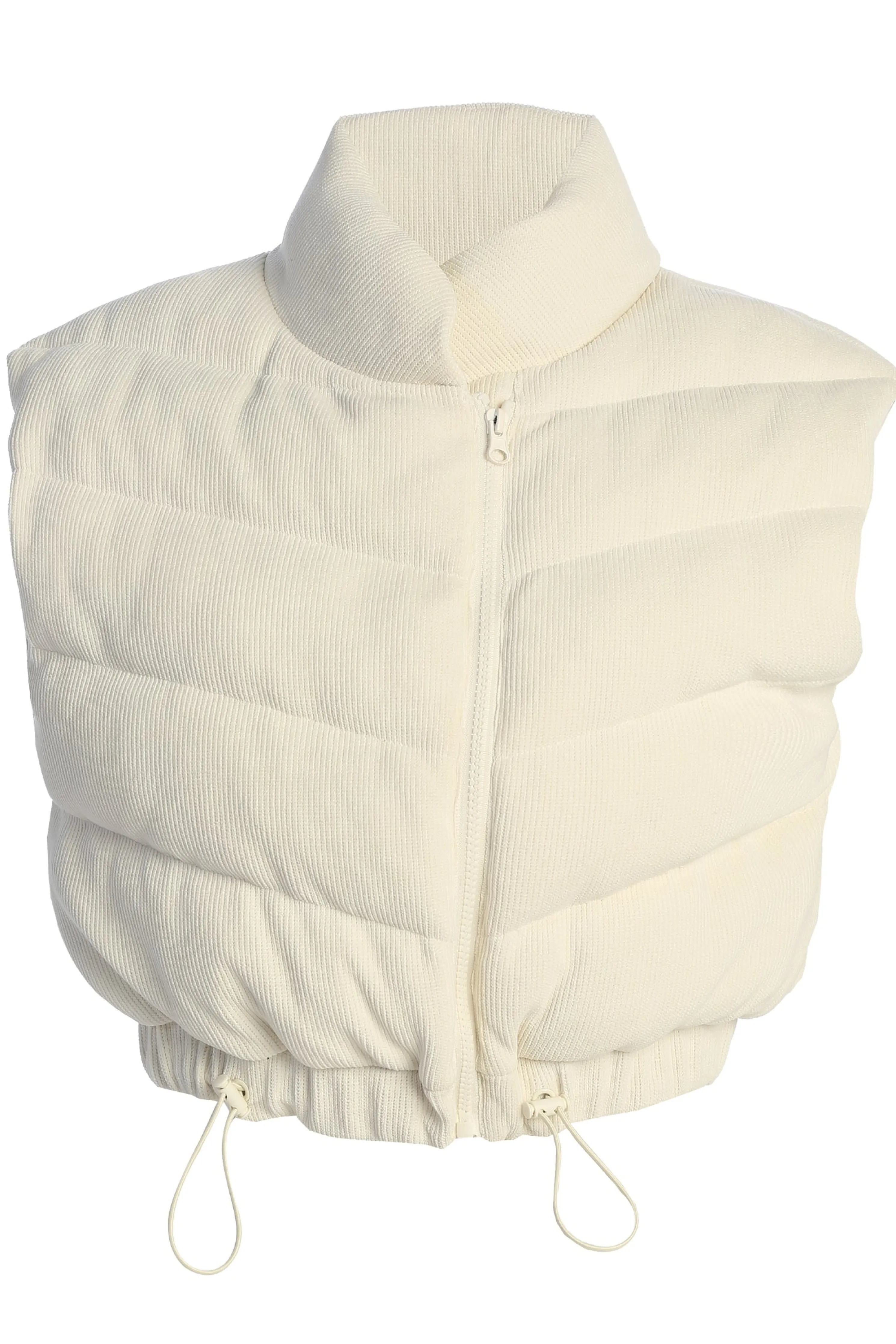 Buttercream Delma Ribbed Puffer Vest