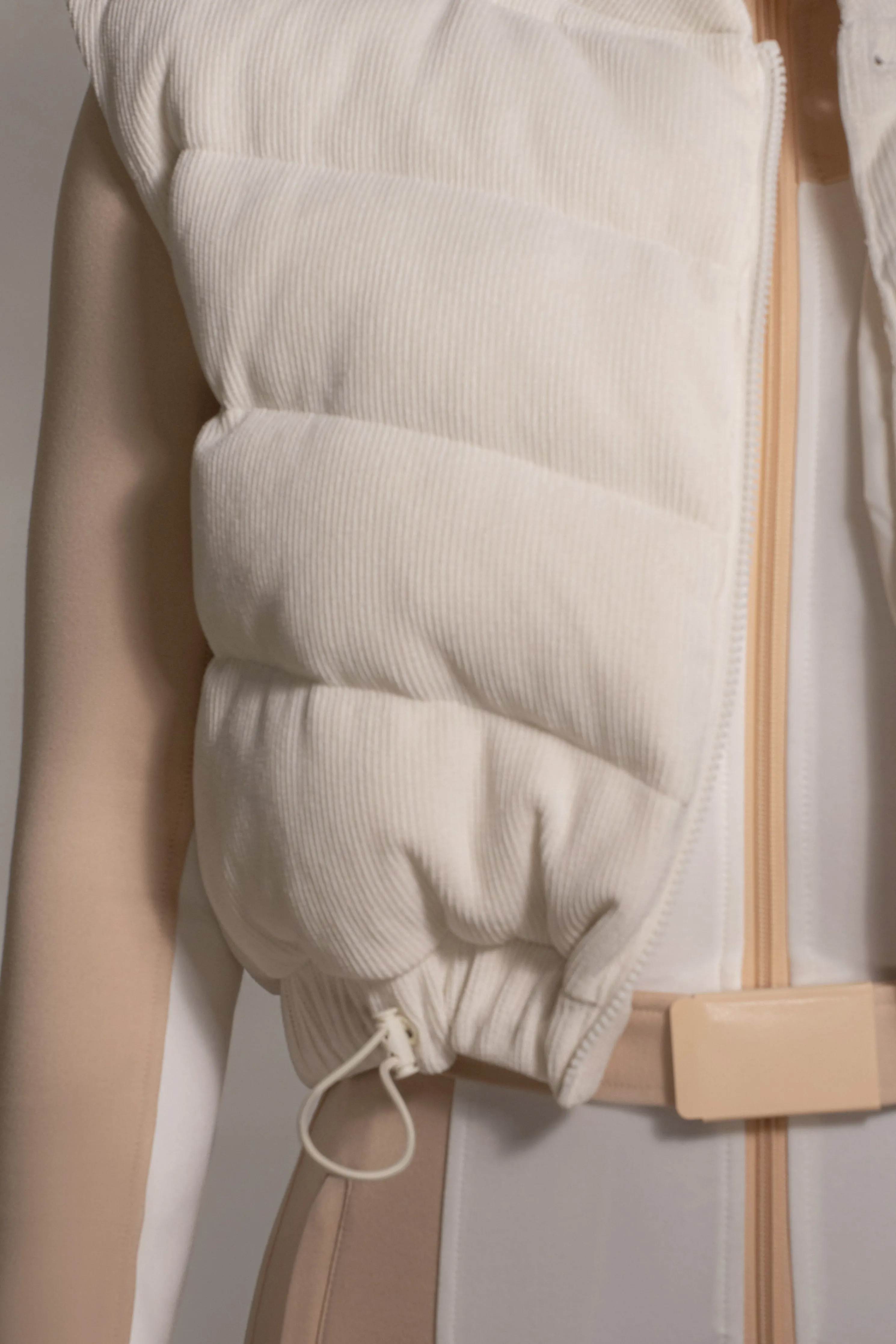 Buttercream Delma Ribbed Puffer Vest