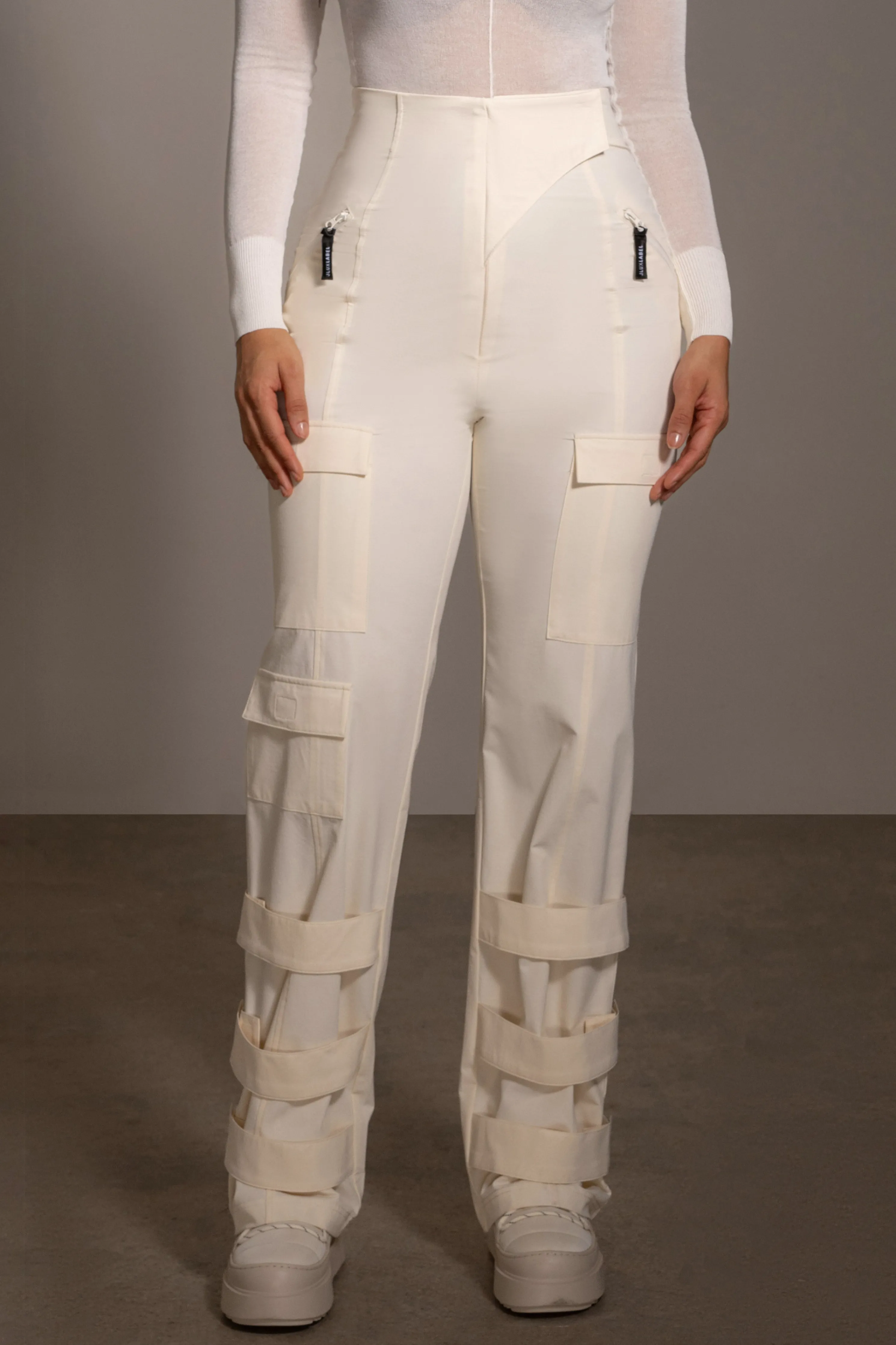 Buttercream Nyah Nylon Utility Pants