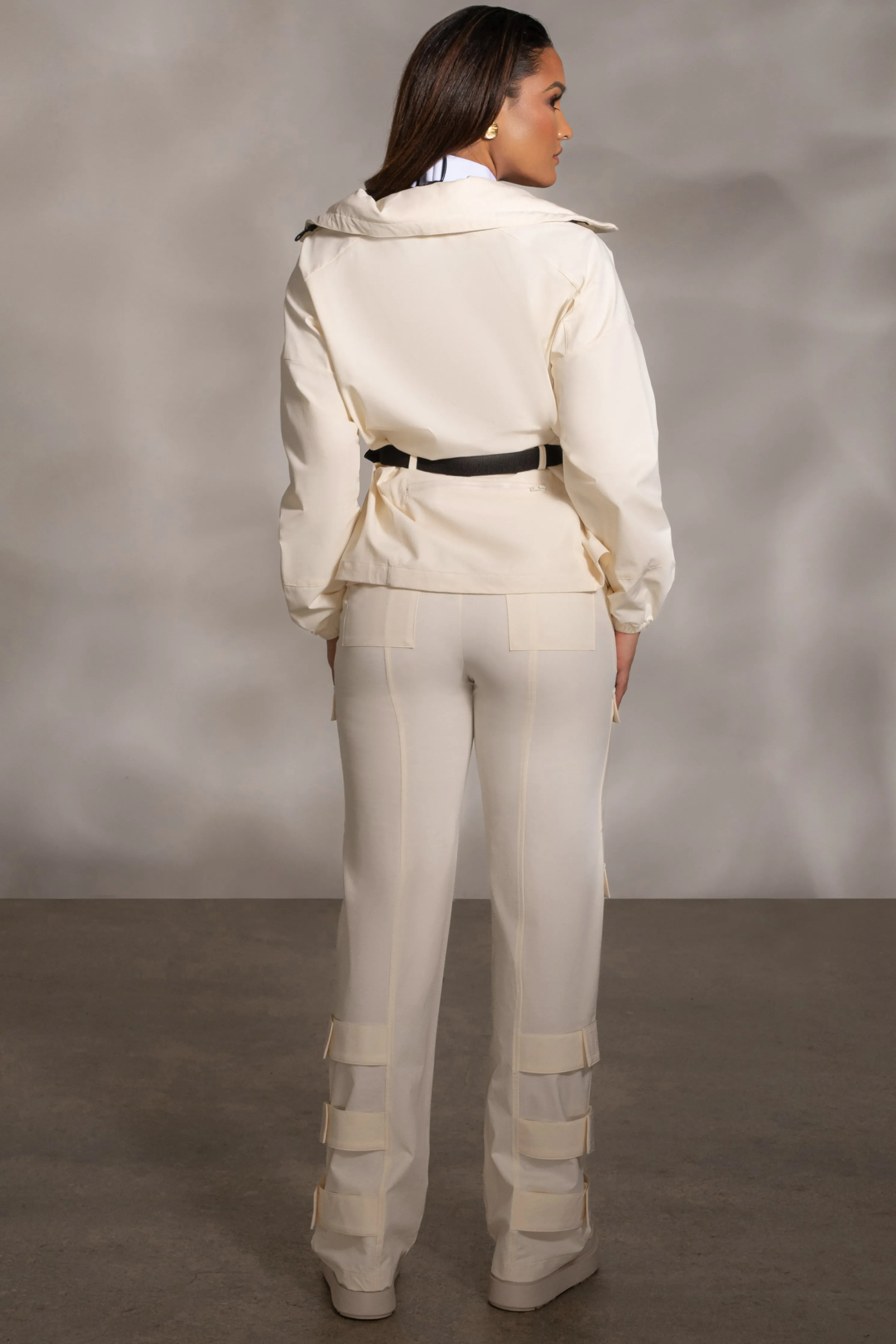 Buttercream Nyah Nylon Utility Pants