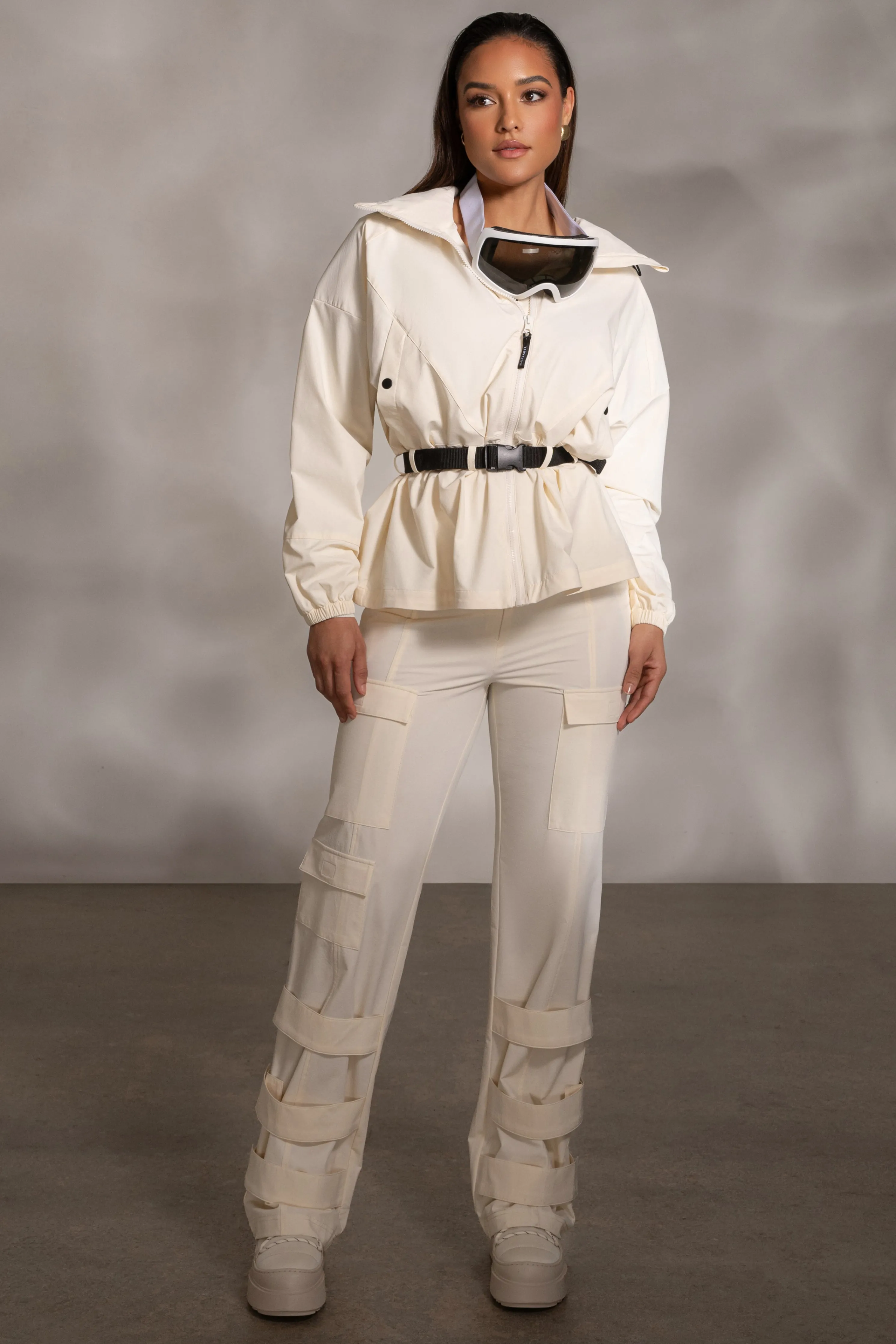 Buttercream Nyah Nylon Utility Pants