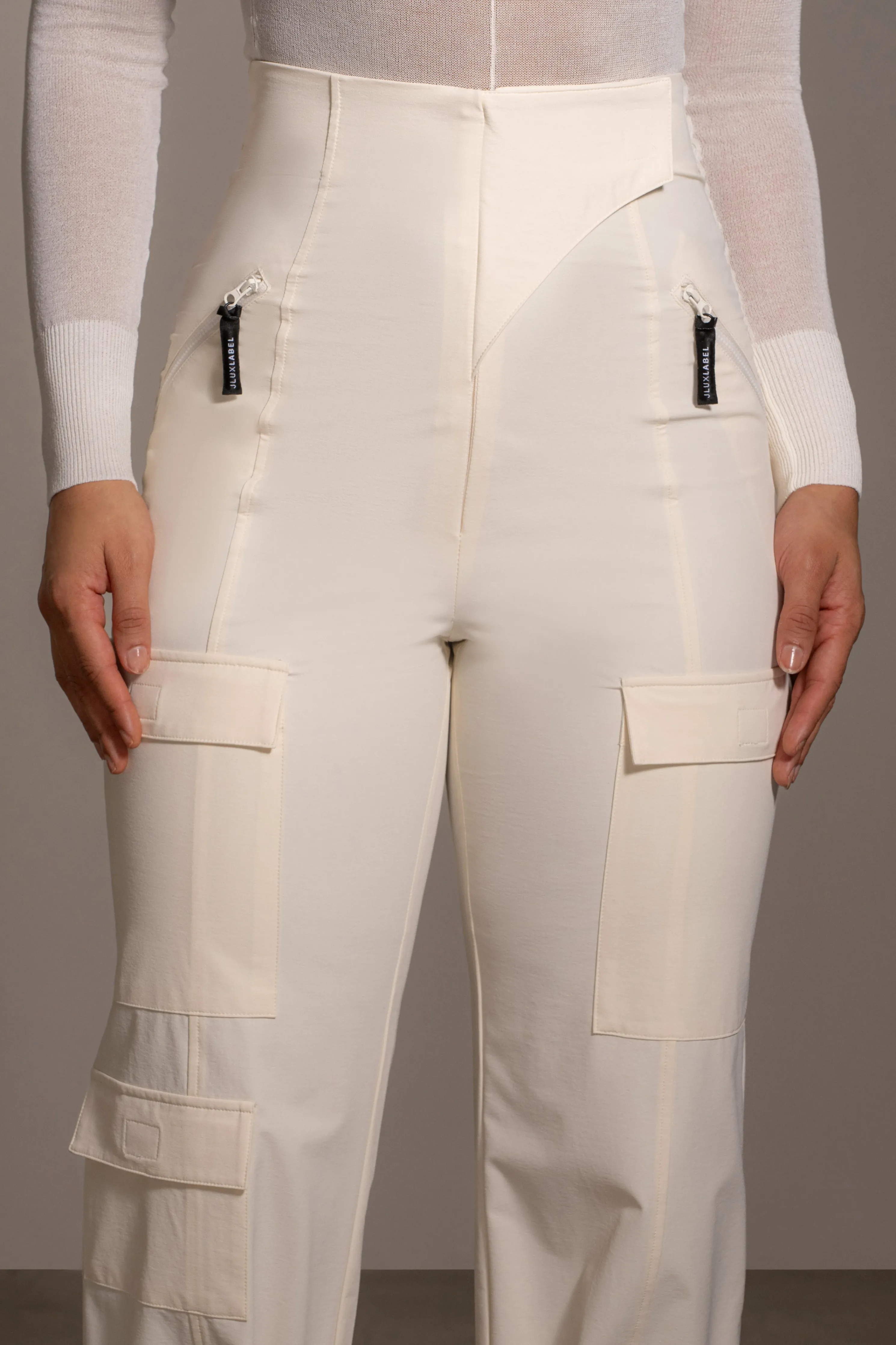 Buttercream Nyah Nylon Utility Pants
