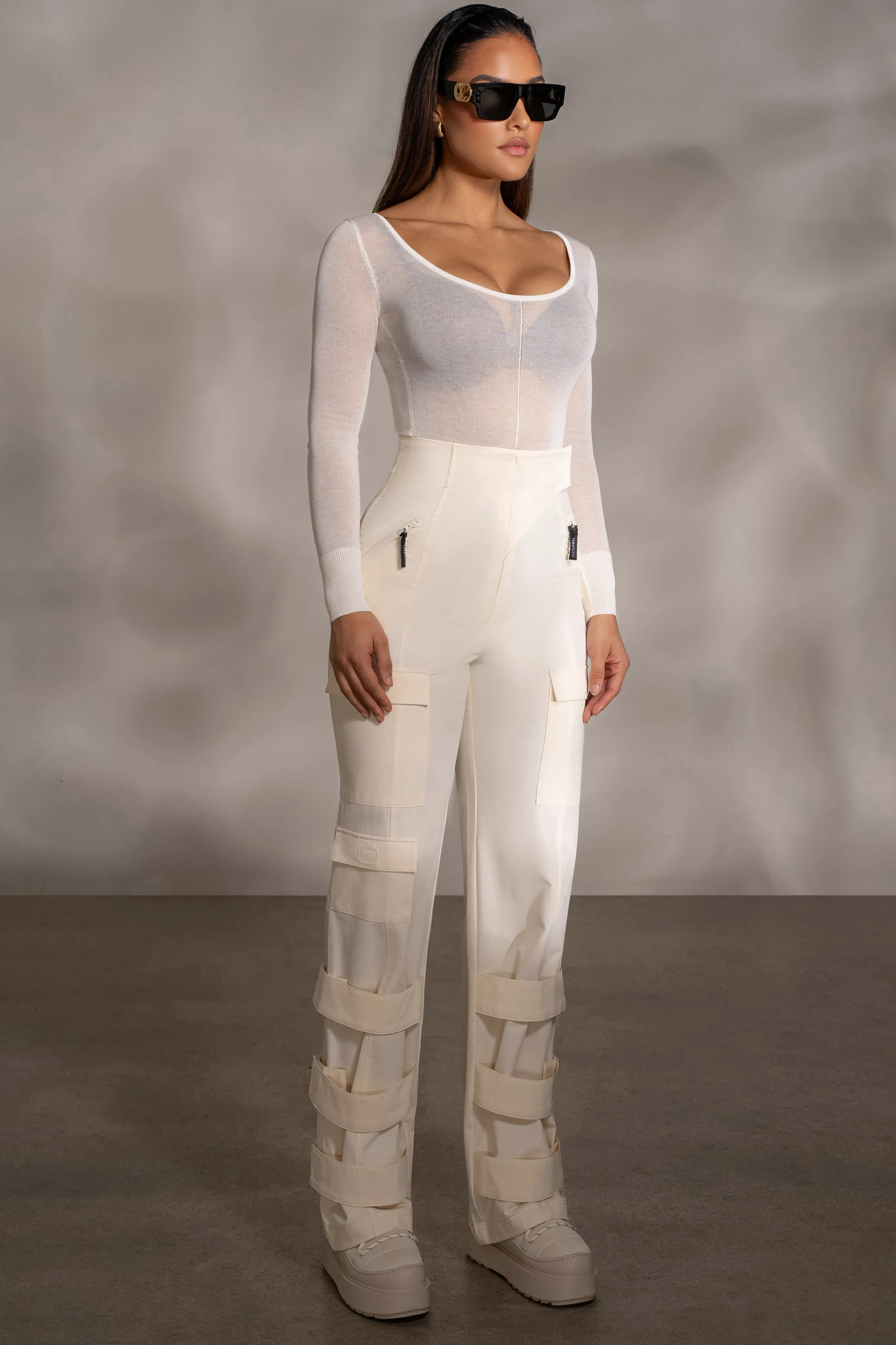 Buttercream Nyah Nylon Utility Pants