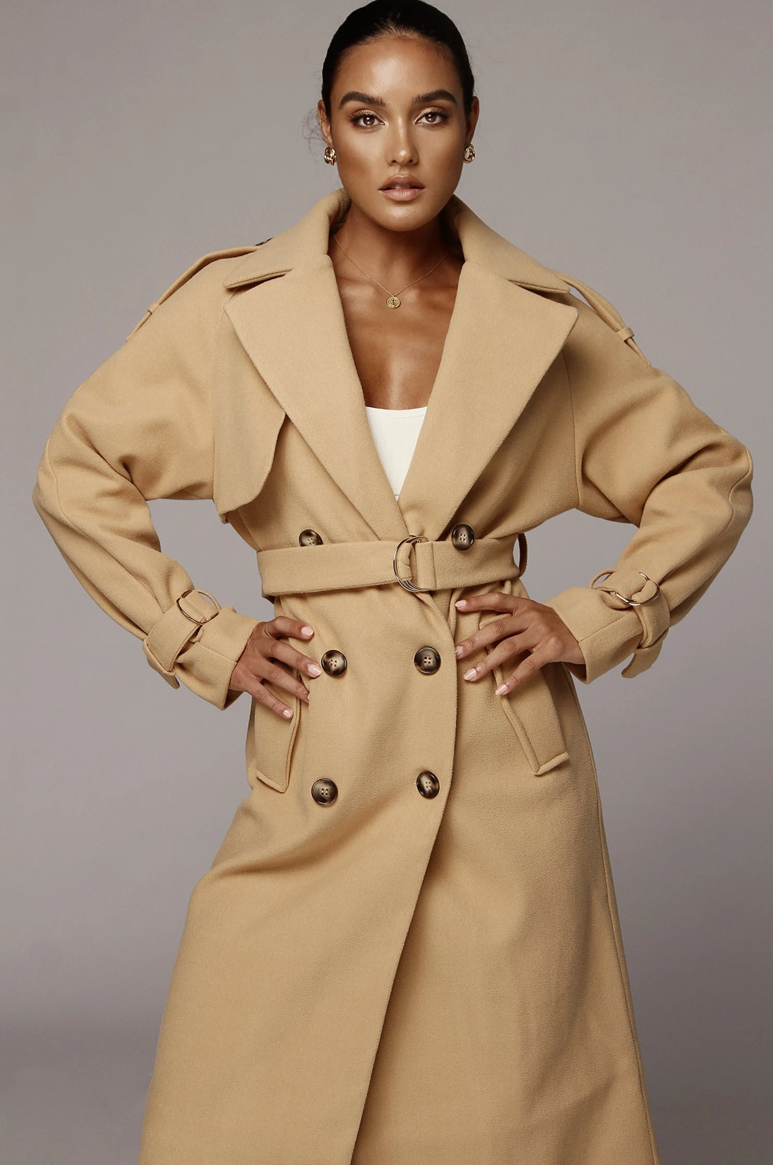 Camel Beverly Trench Coat