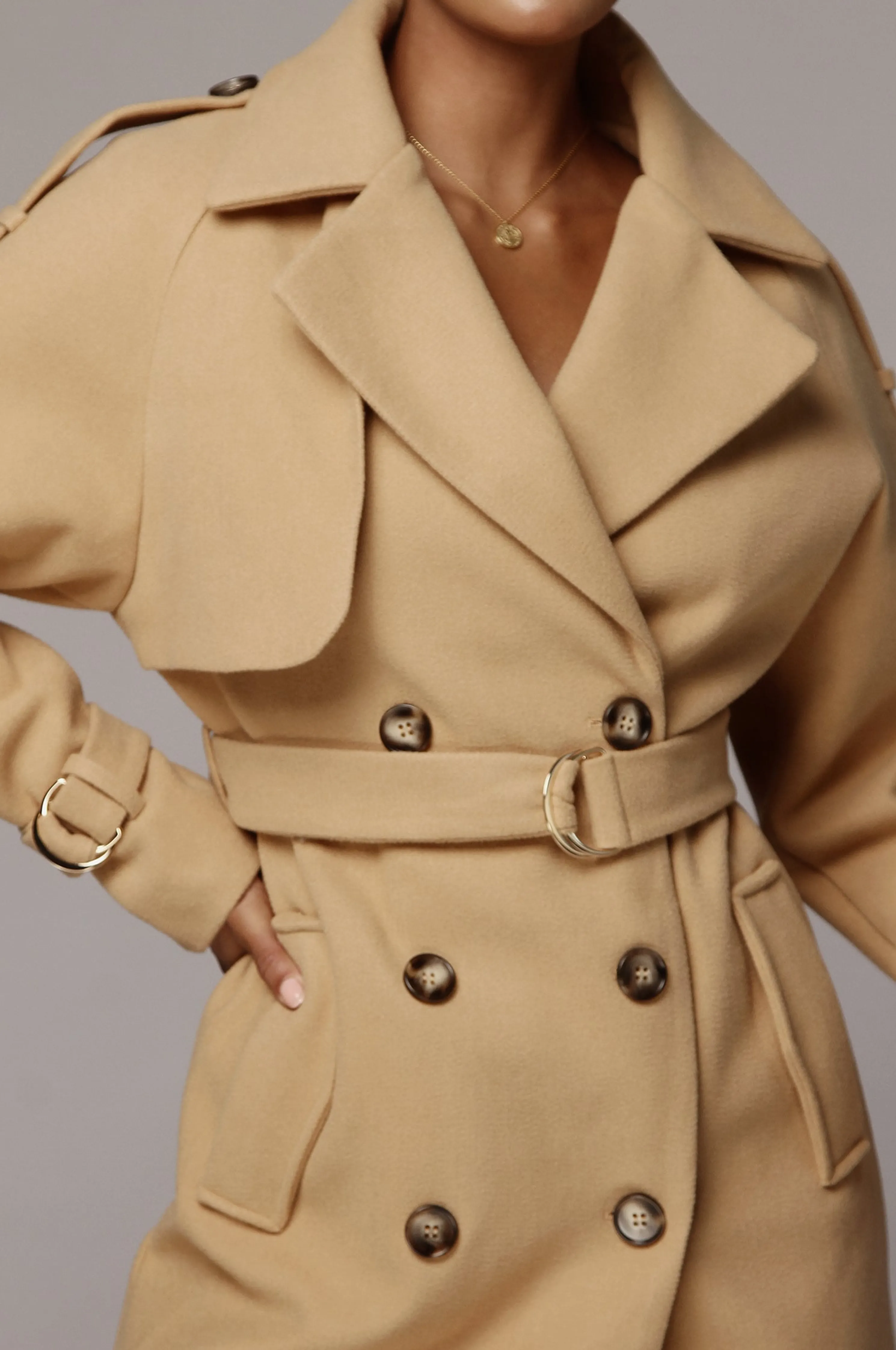Camel Beverly Trench Coat