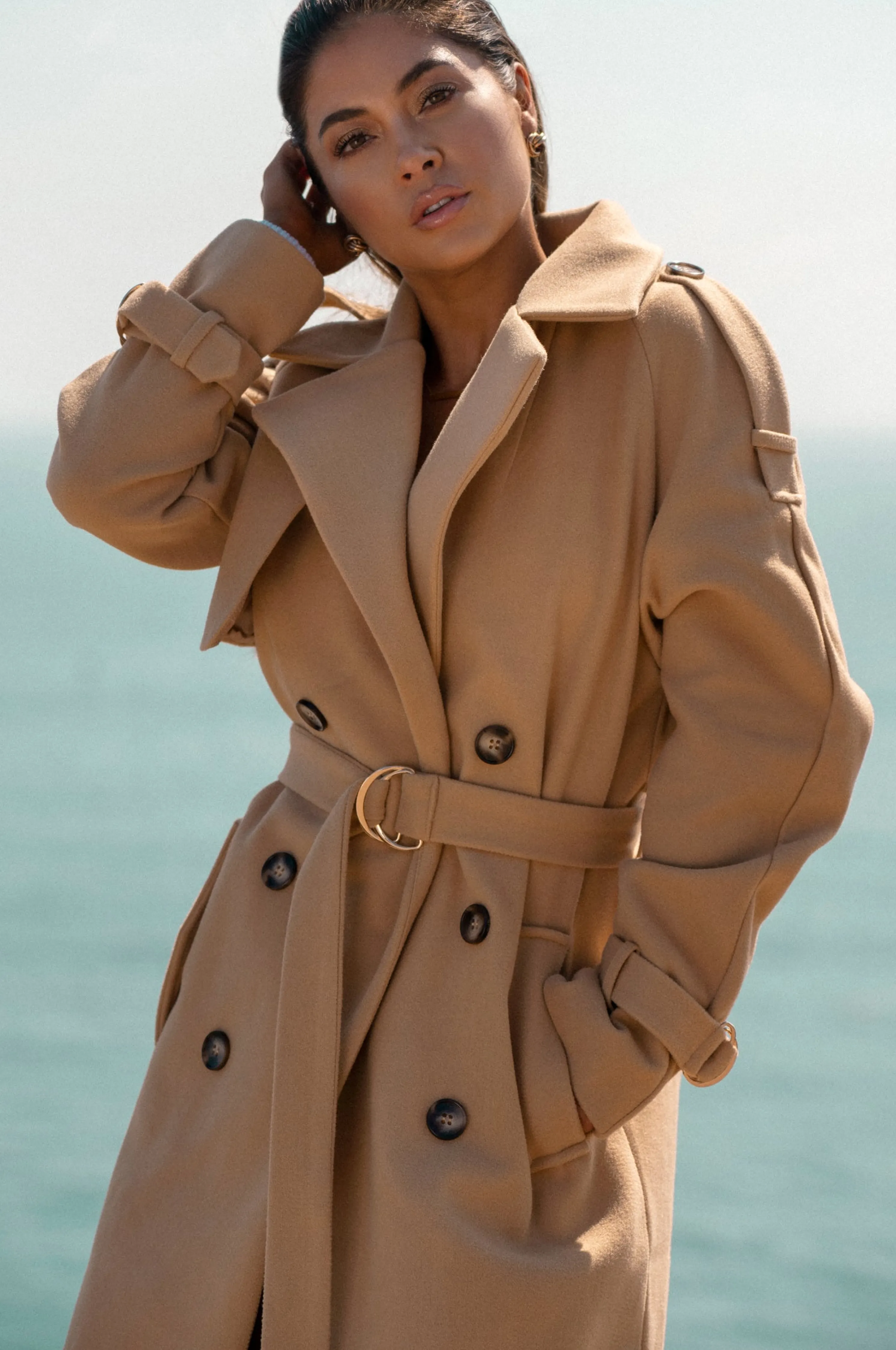 Camel Beverly Trench Coat