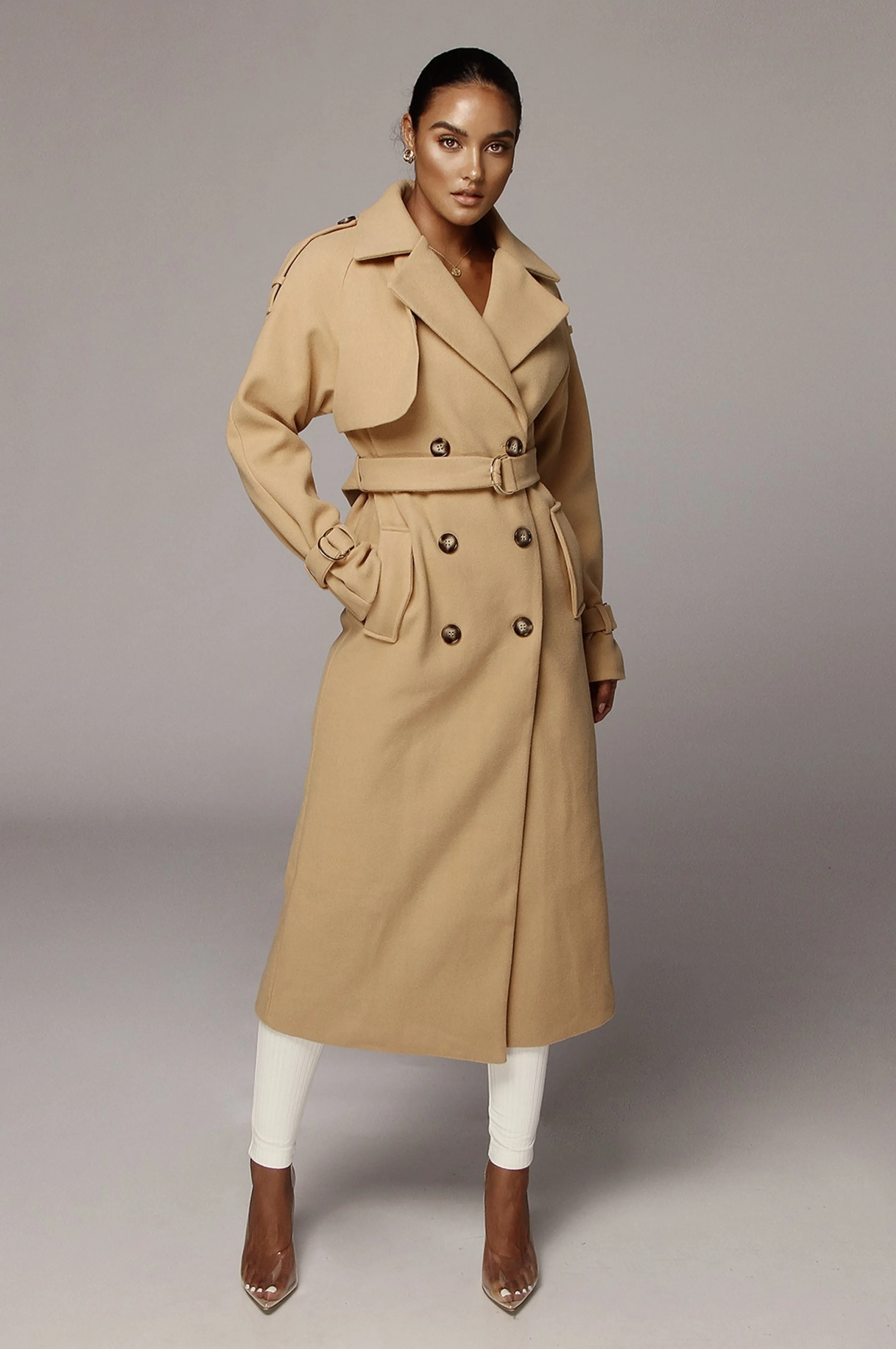 Camel Beverly Trench Coat
