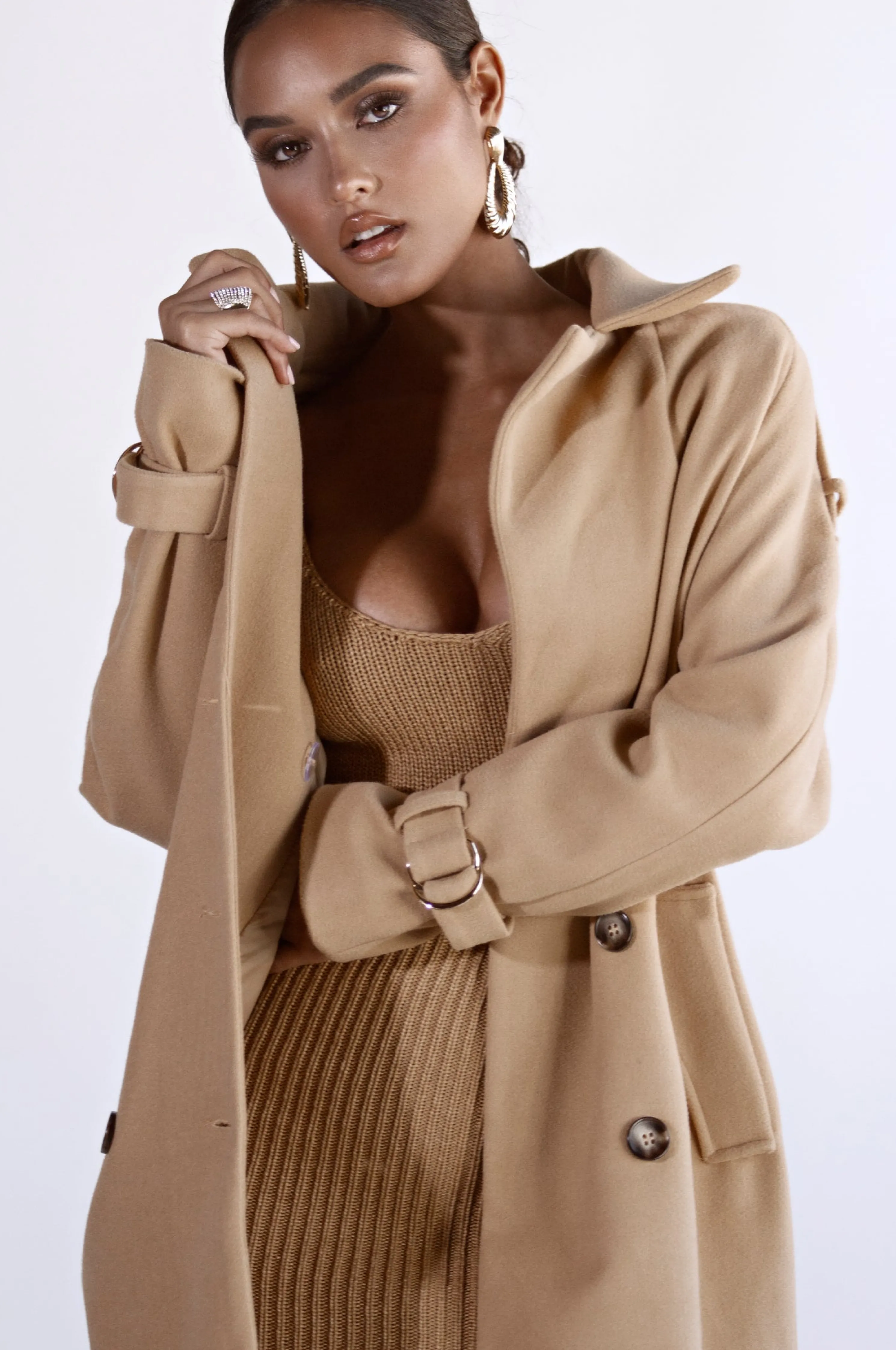 Camel Beverly Trench Coat