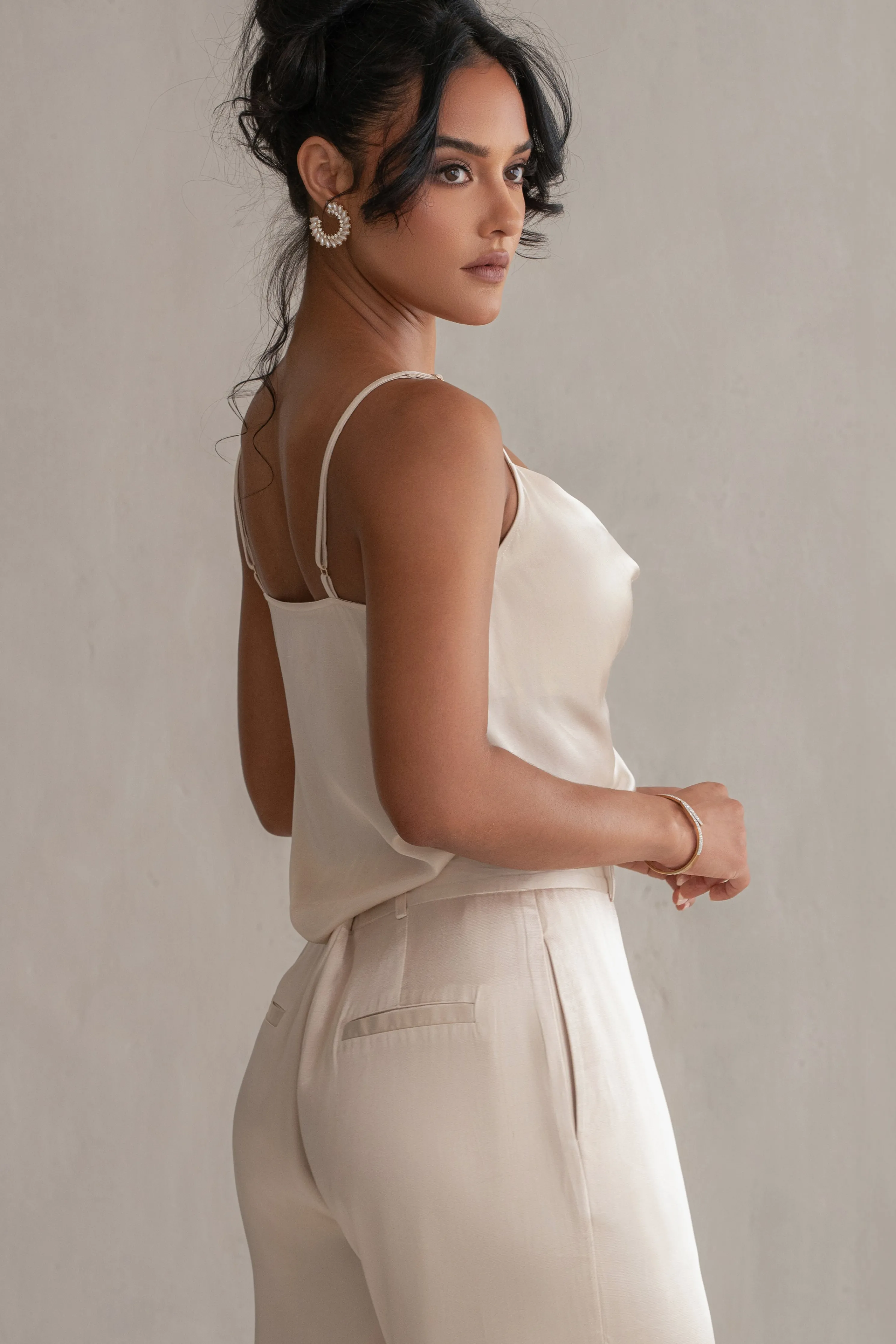 Champagne Amour Satin Top