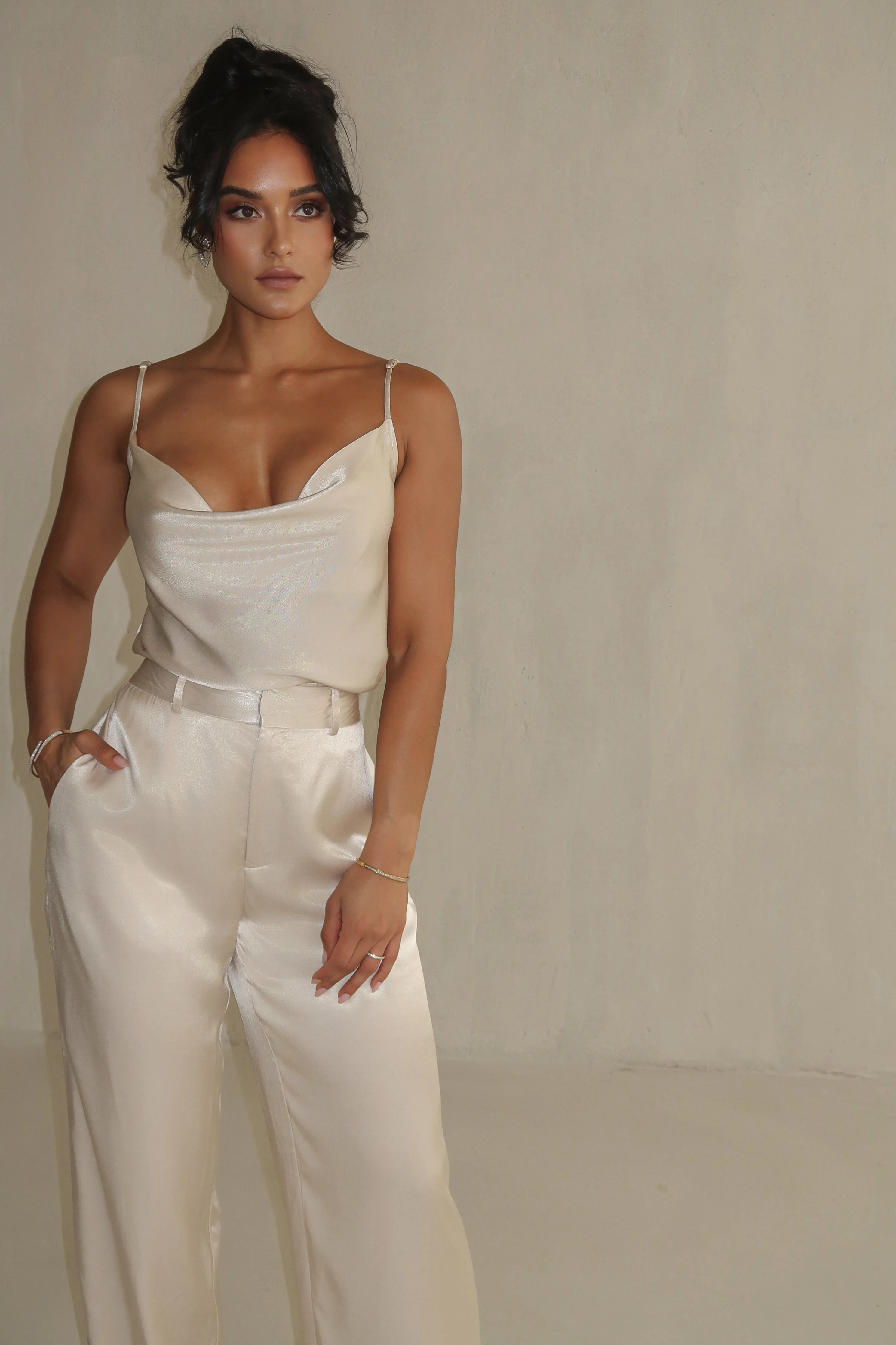 Champagne Amour Satin Top