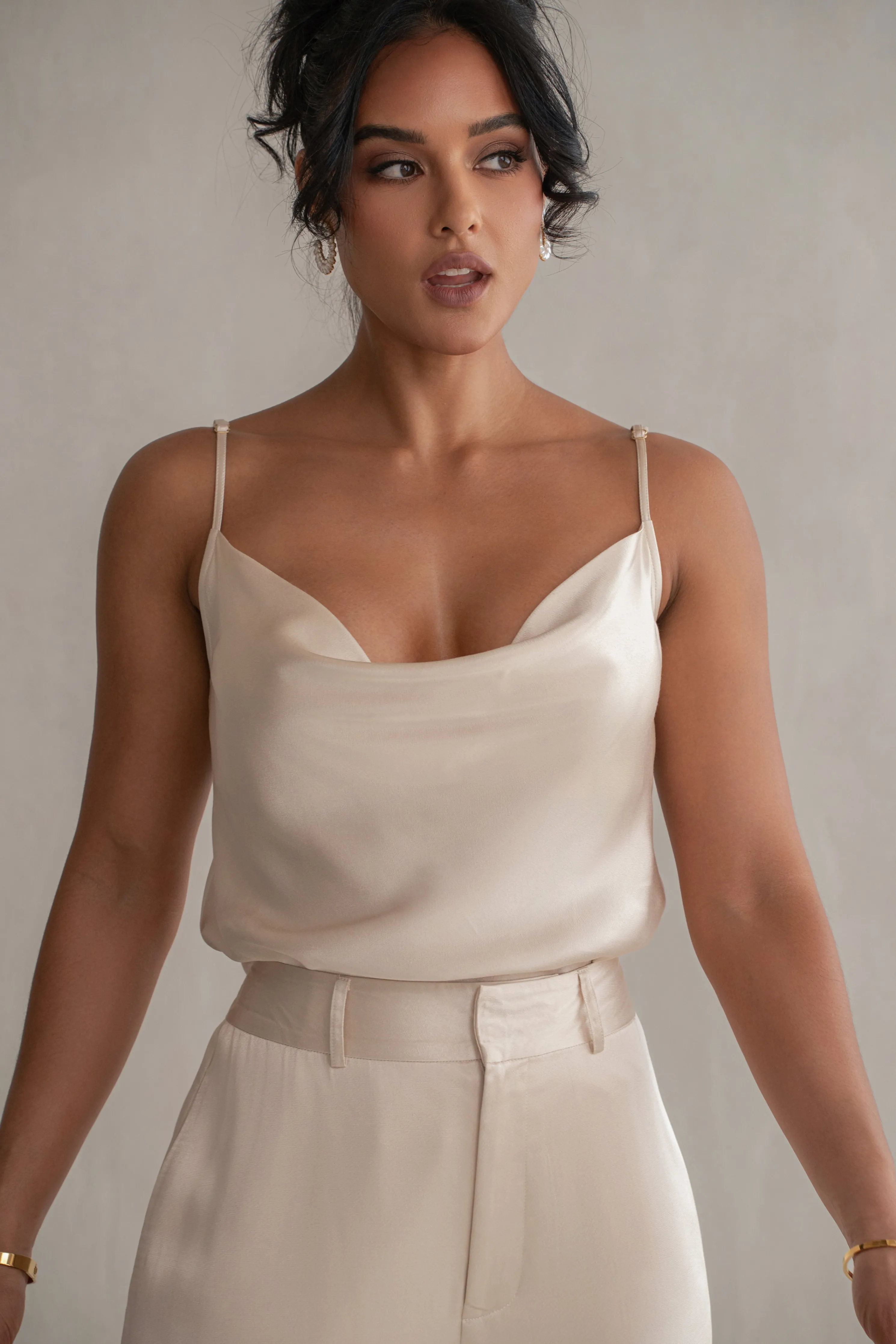 Champagne Amour Satin Top