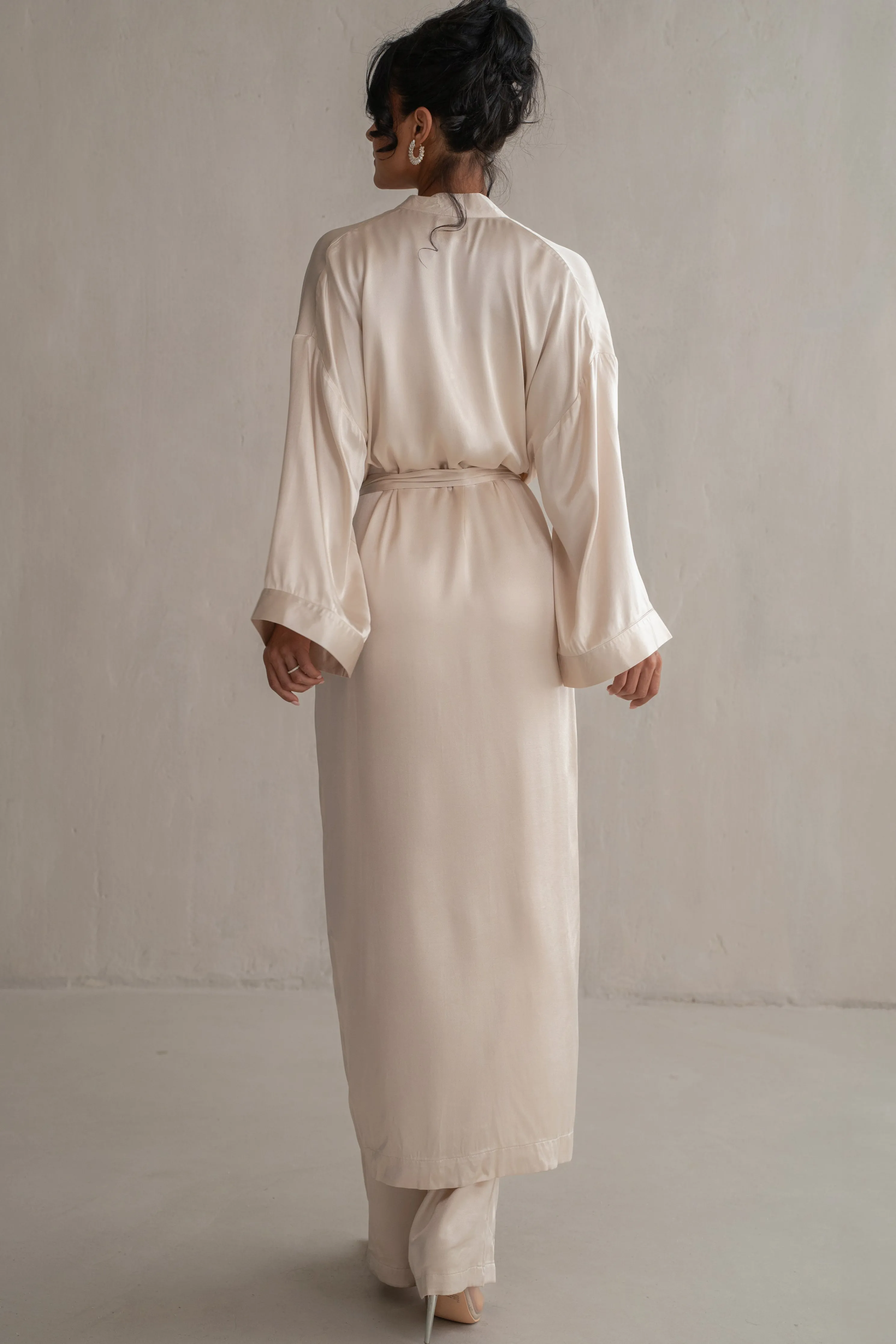 Champagne Forever And Always Satin Robe