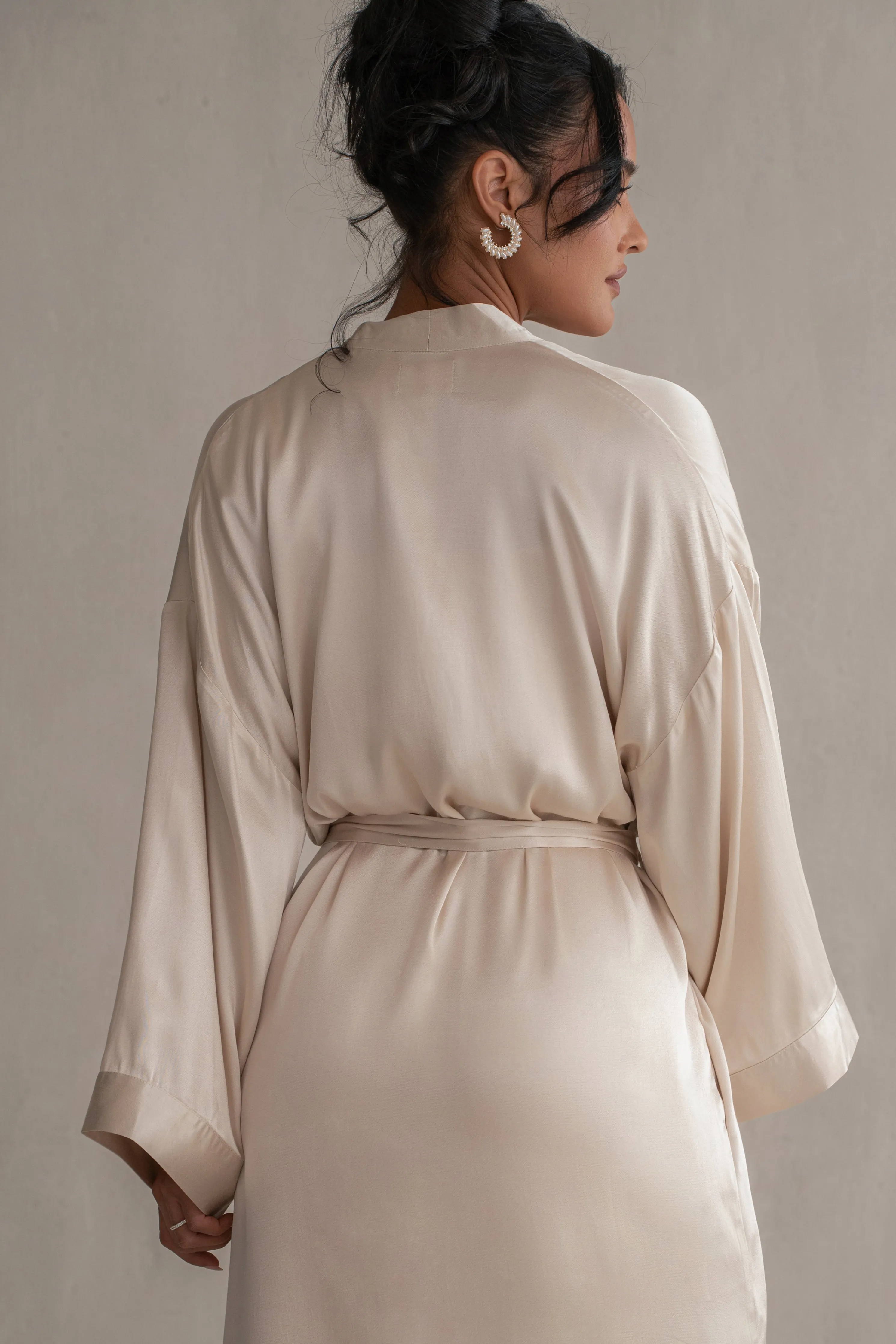 Champagne Forever And Always Satin Robe