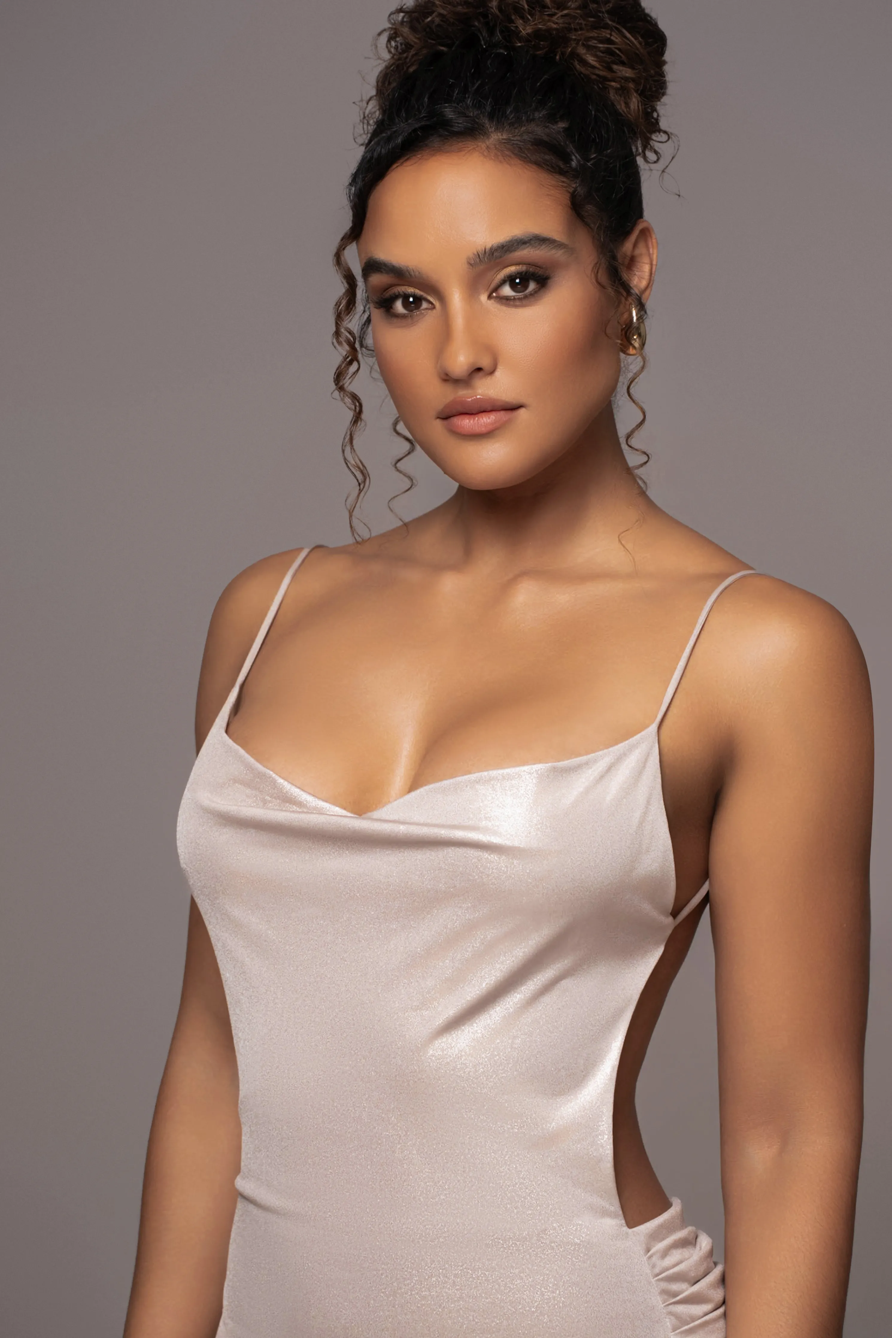 Champagne Heart of Gold Maxi Dress