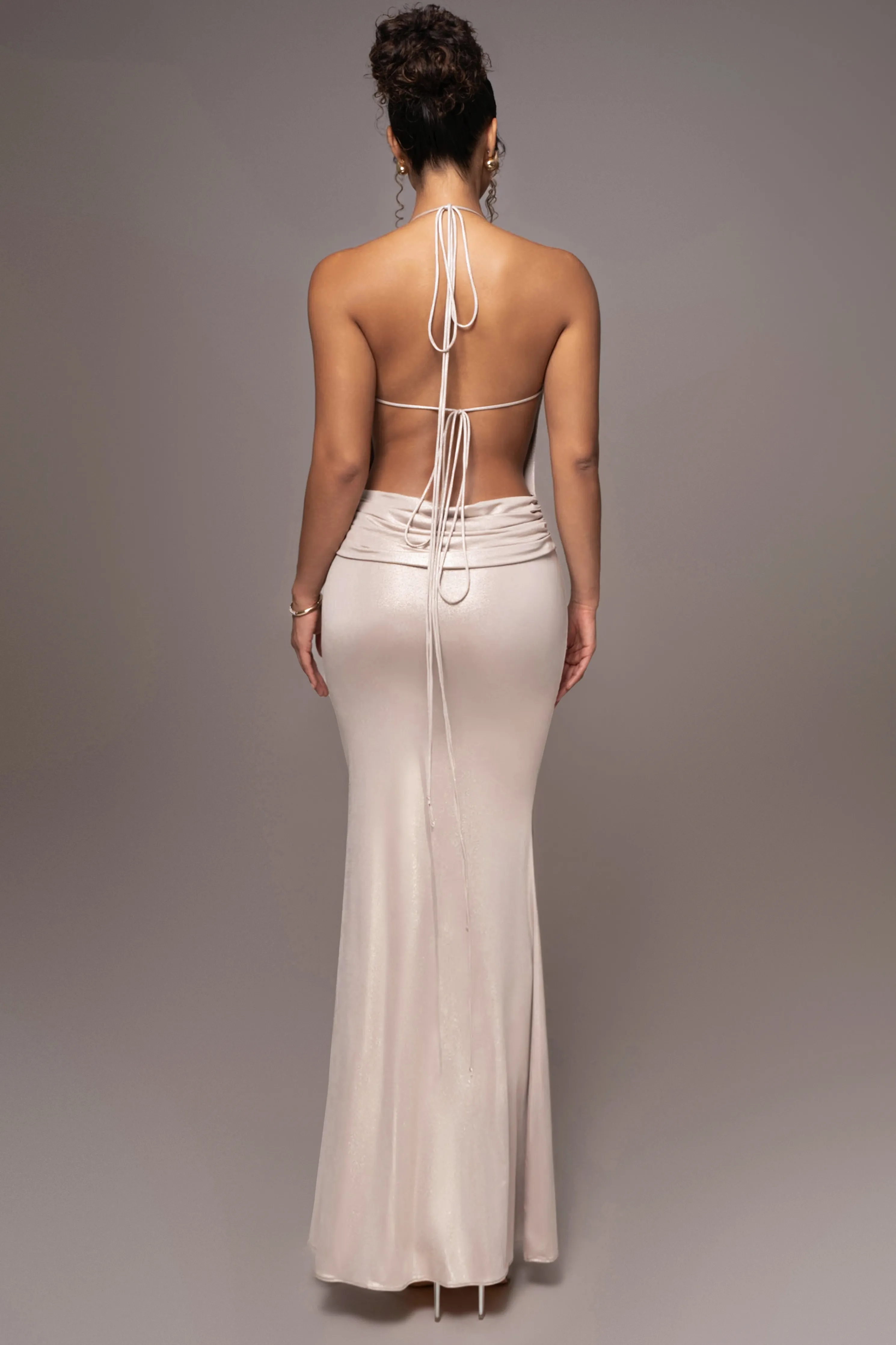 Champagne Heart of Gold Maxi Dress