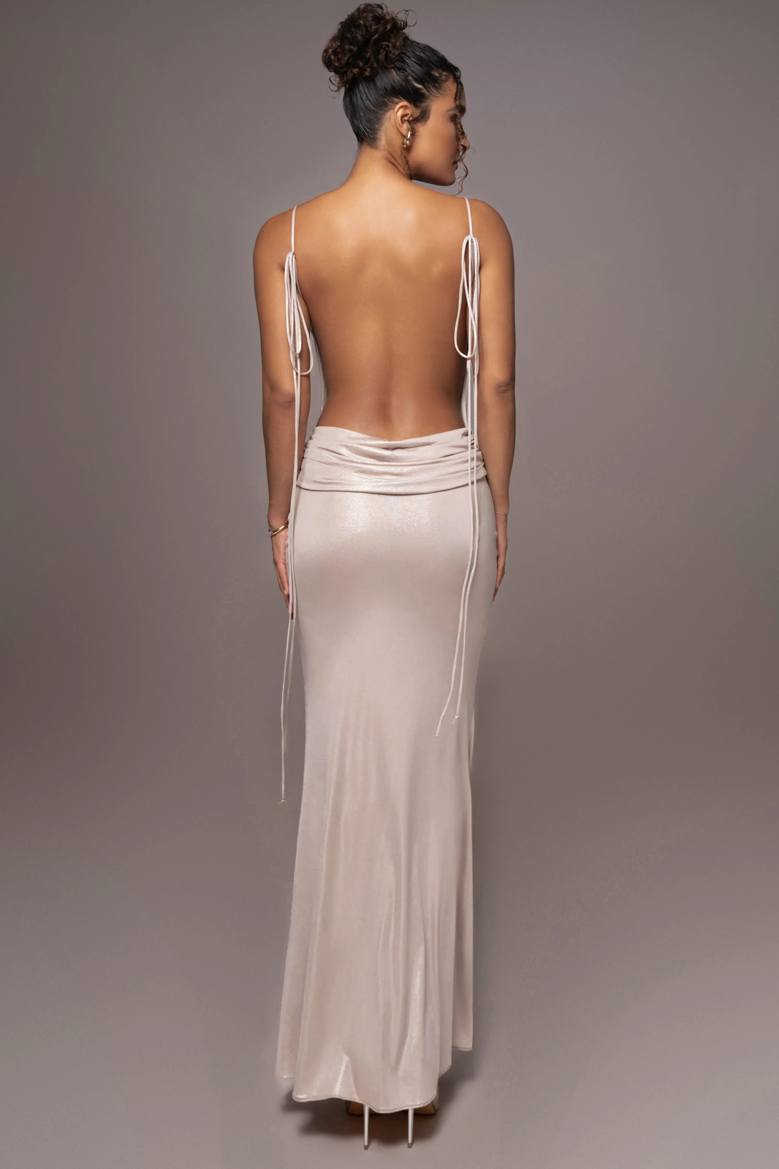 Champagne Heart of Gold Maxi Dress