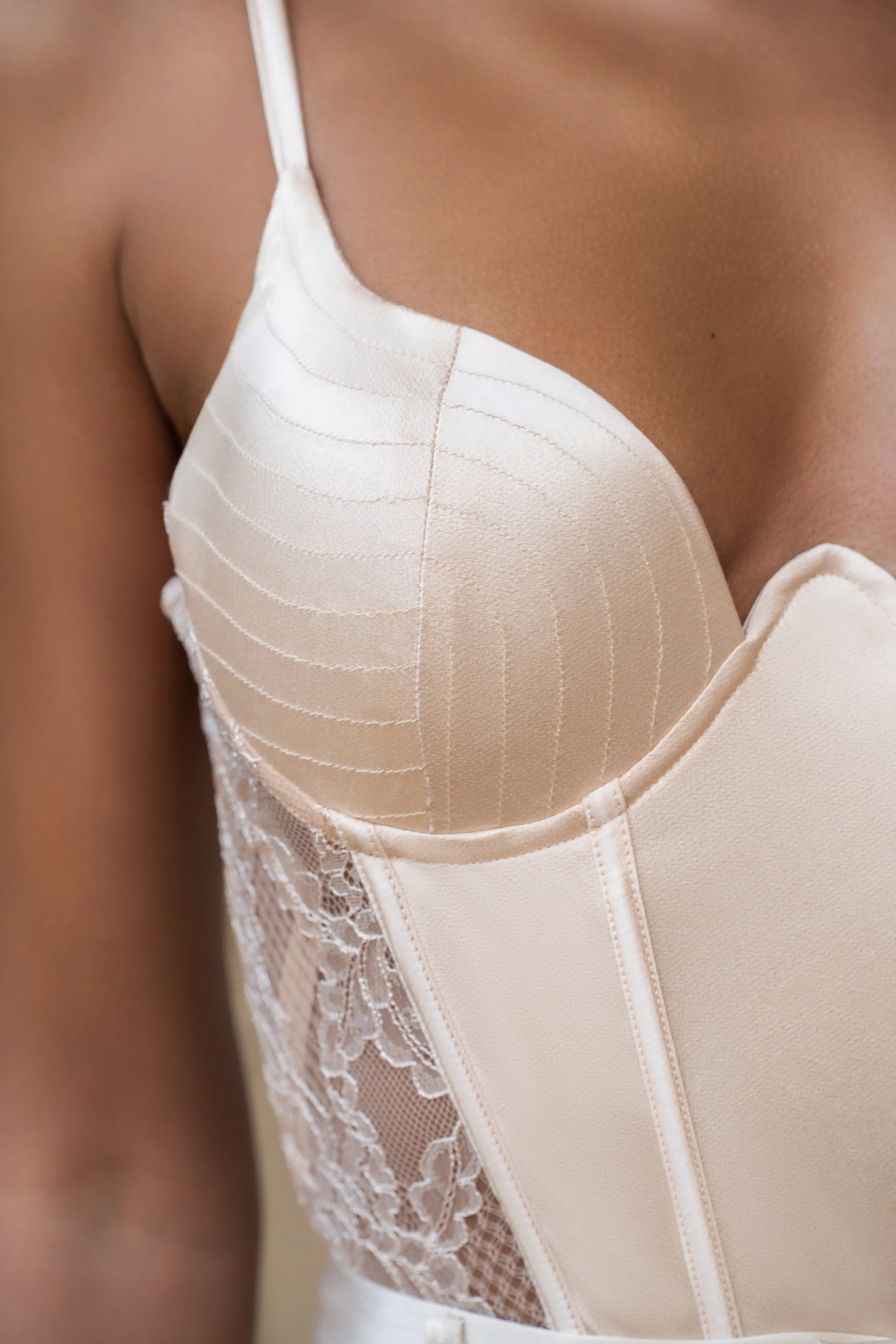 Champagne Incomparable Lace Bodysuit