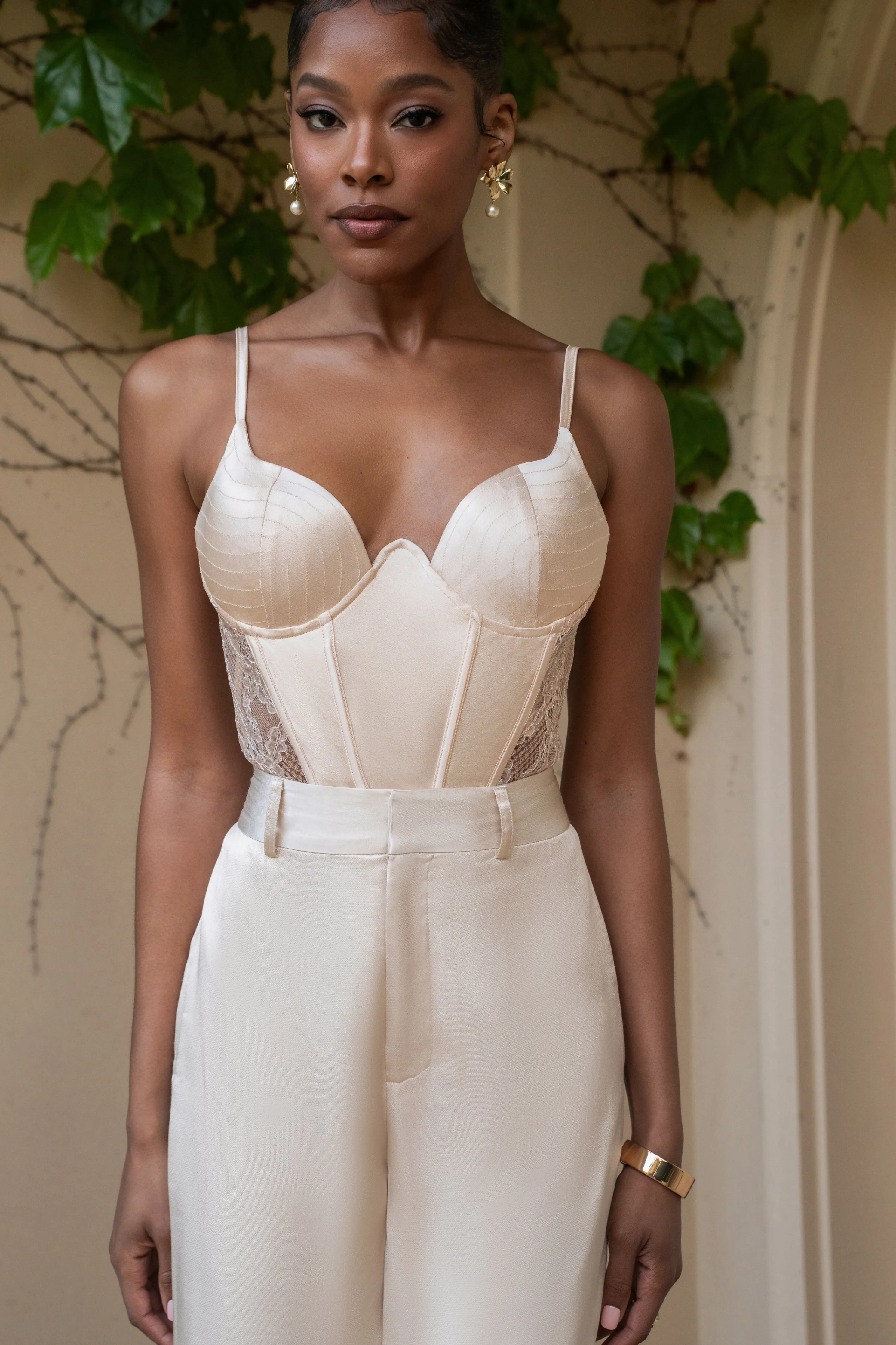 Champagne Incomparable Lace Bodysuit