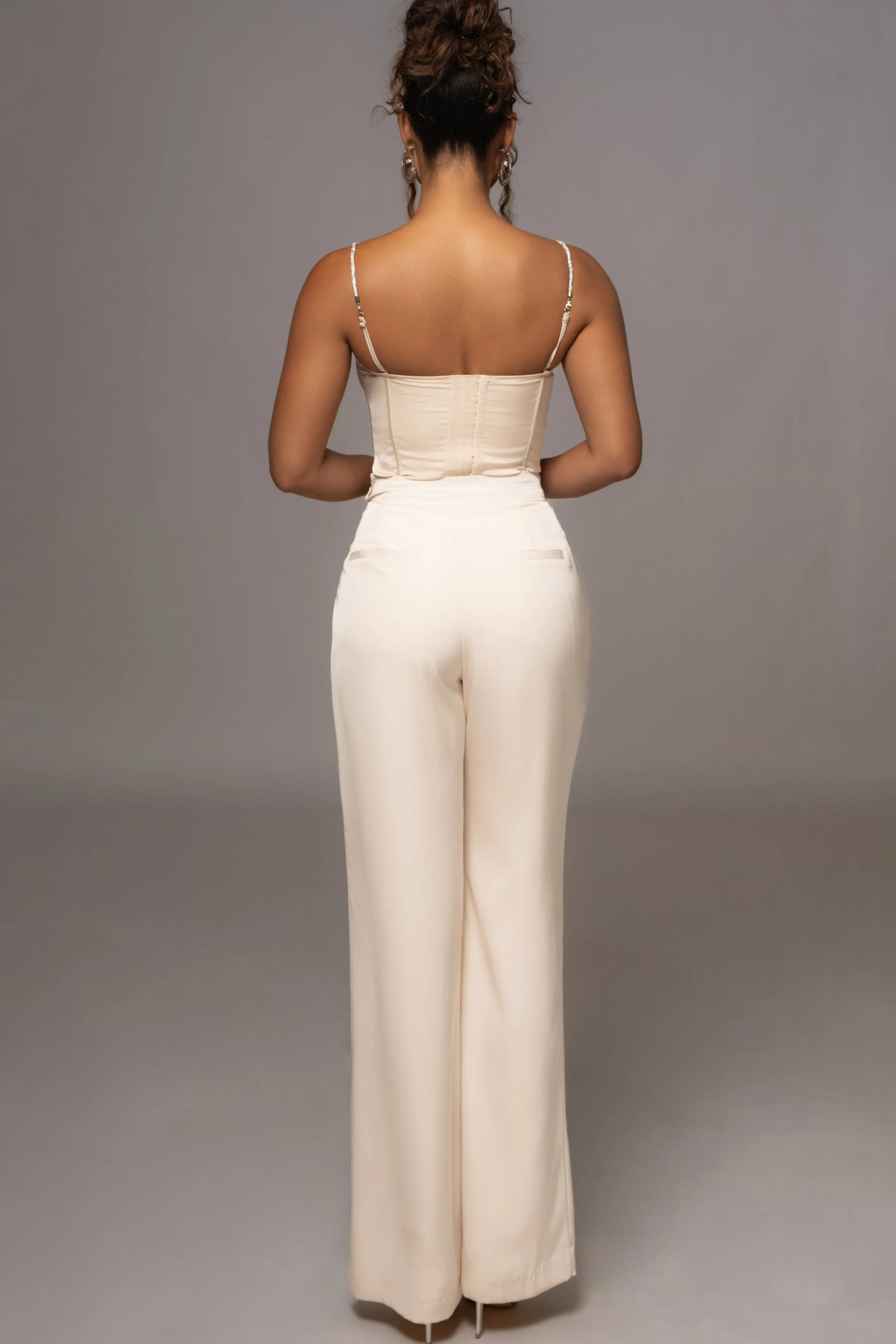 Champagne Leo Matte Satin Bustier