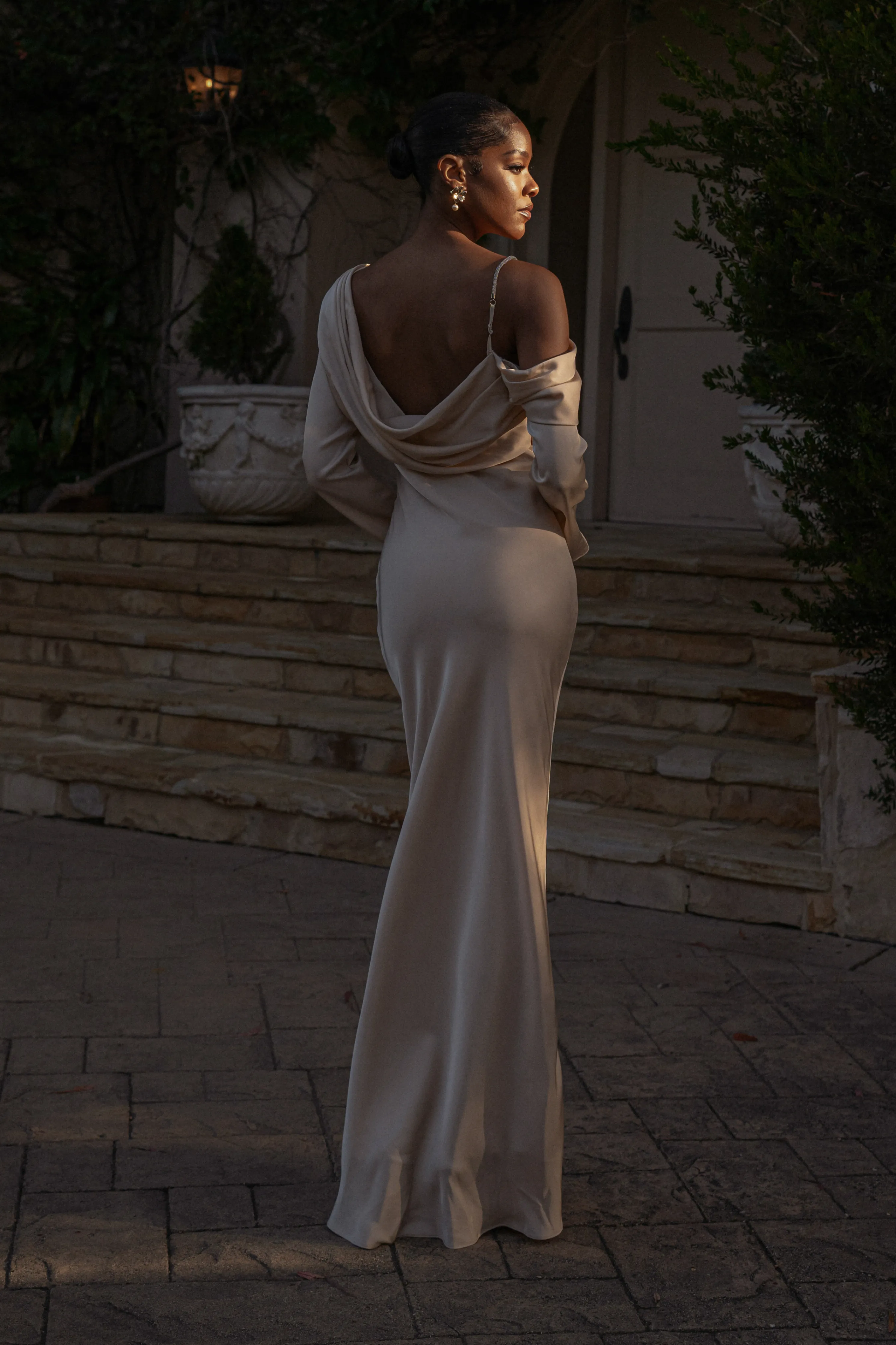 Champagne One And Only Satin Dress