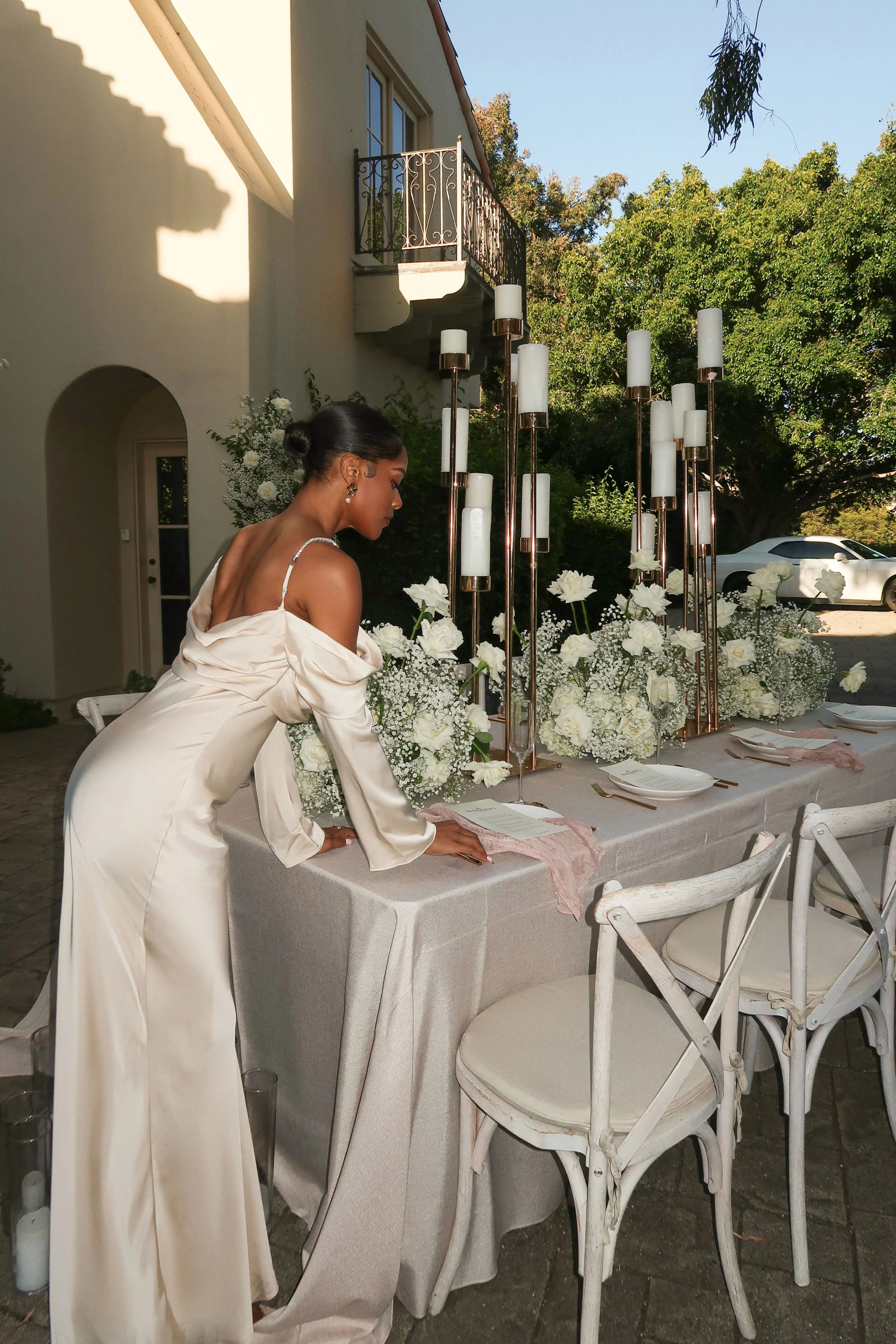 Champagne One And Only Satin Dress