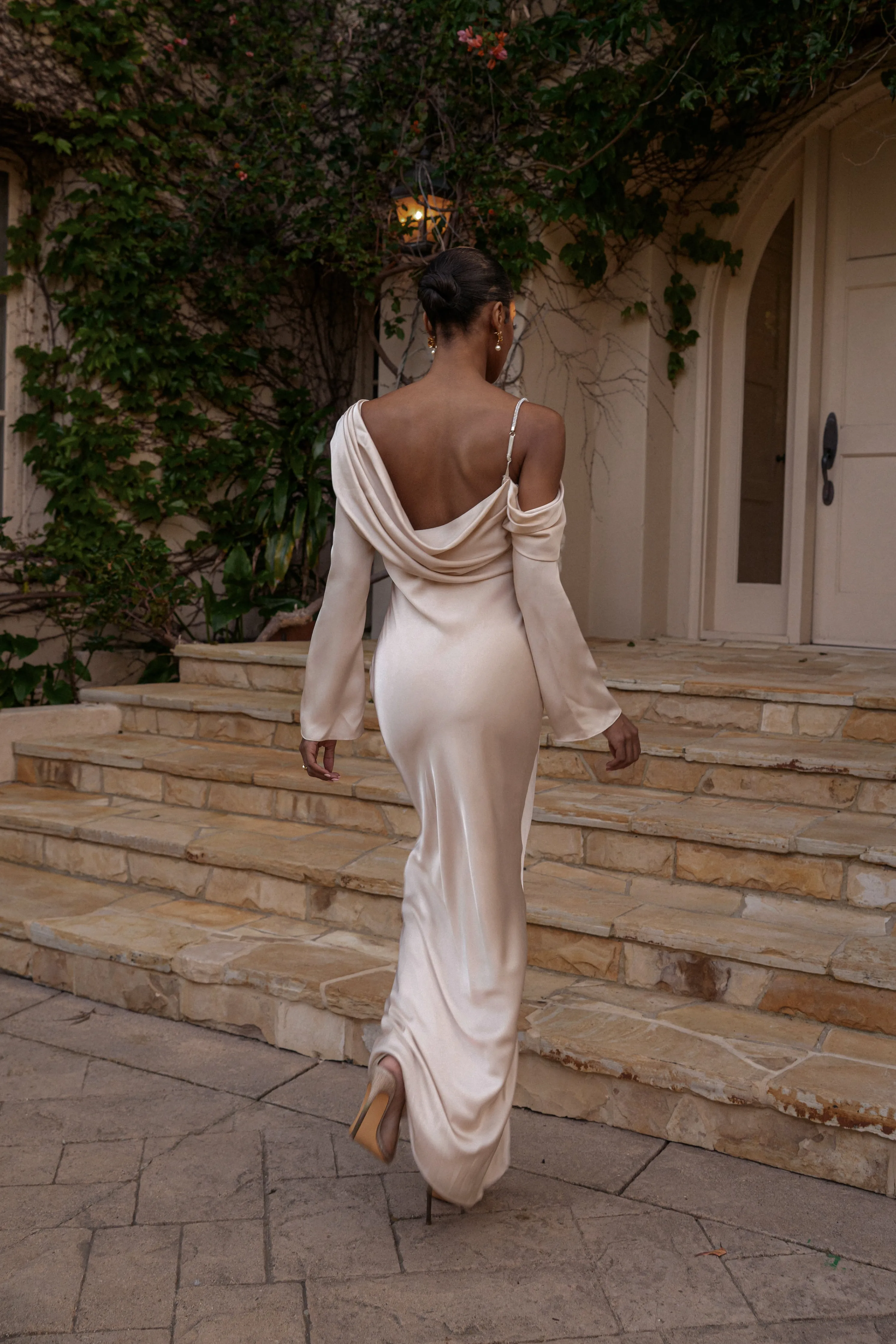 Champagne One And Only Satin Dress