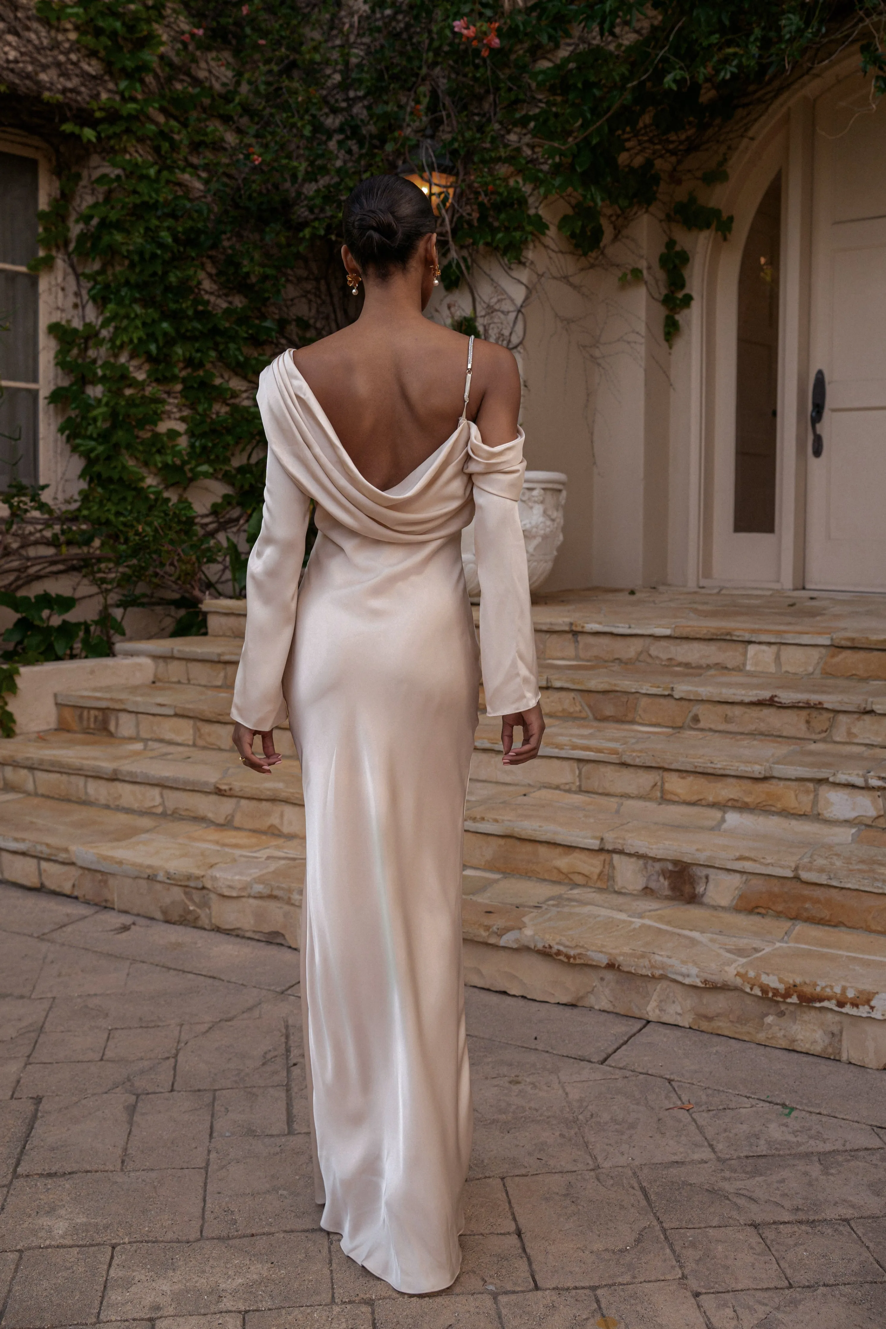 Champagne One And Only Satin Dress