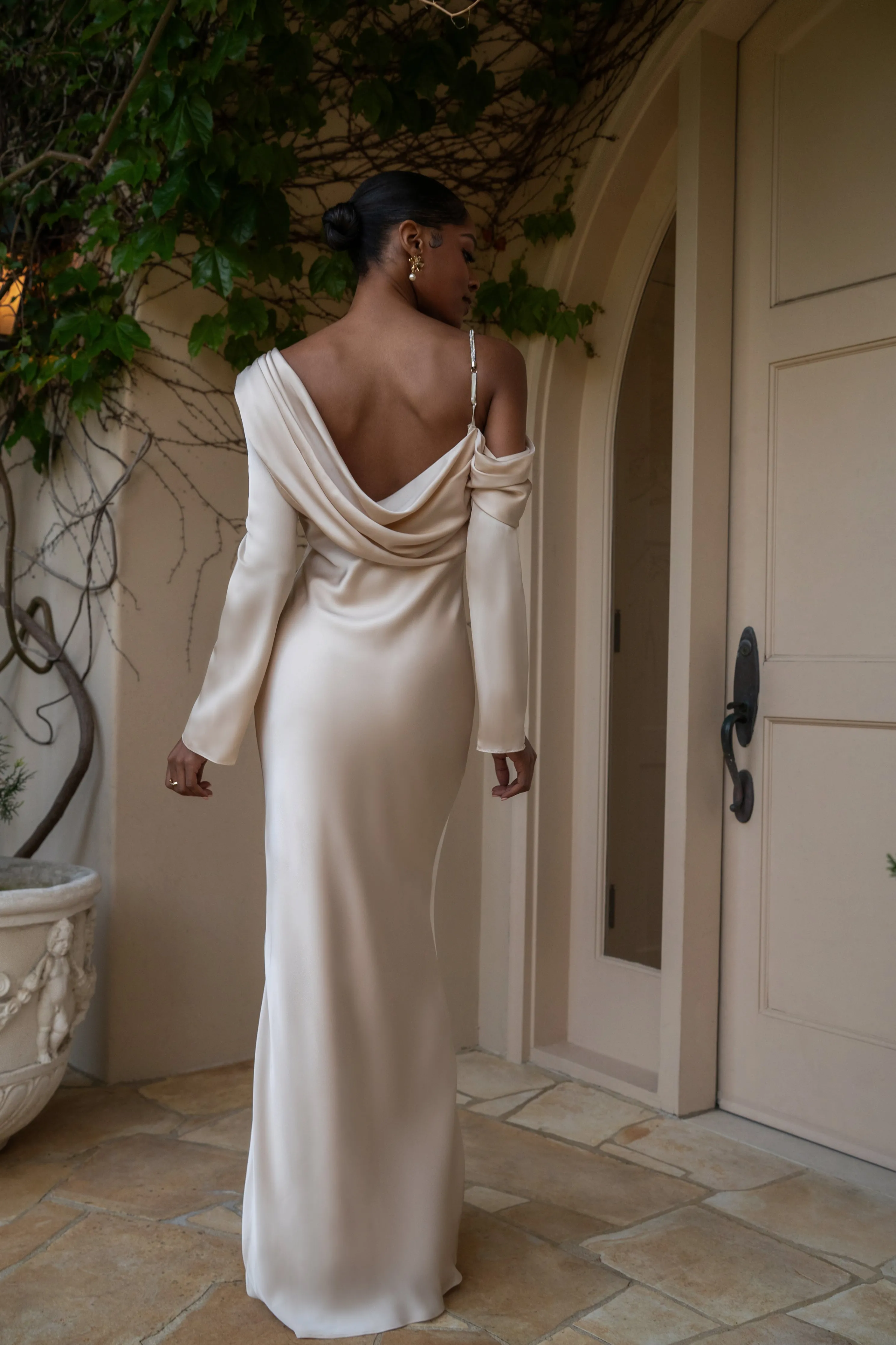 Champagne One And Only Satin Dress