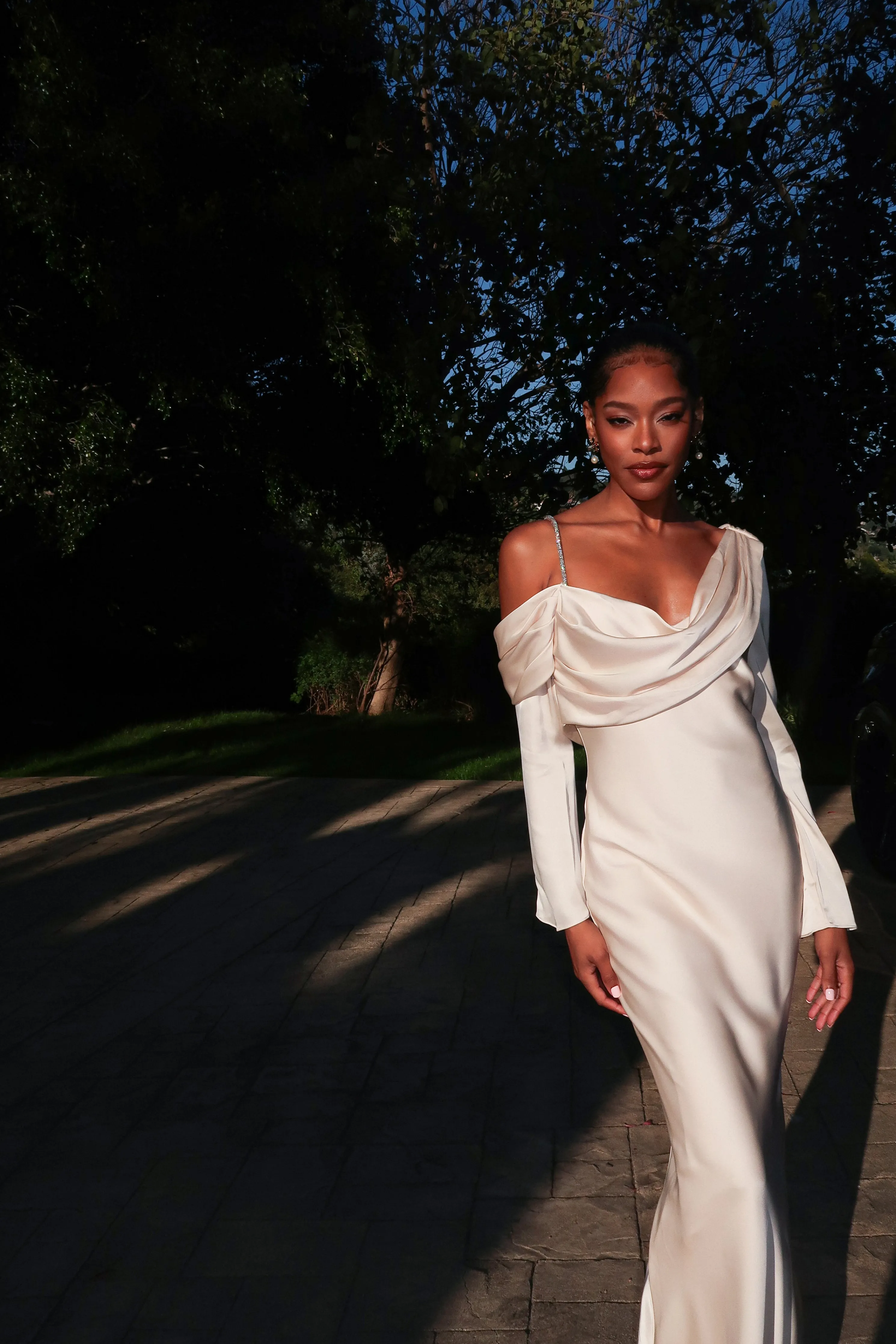 Champagne One And Only Satin Dress