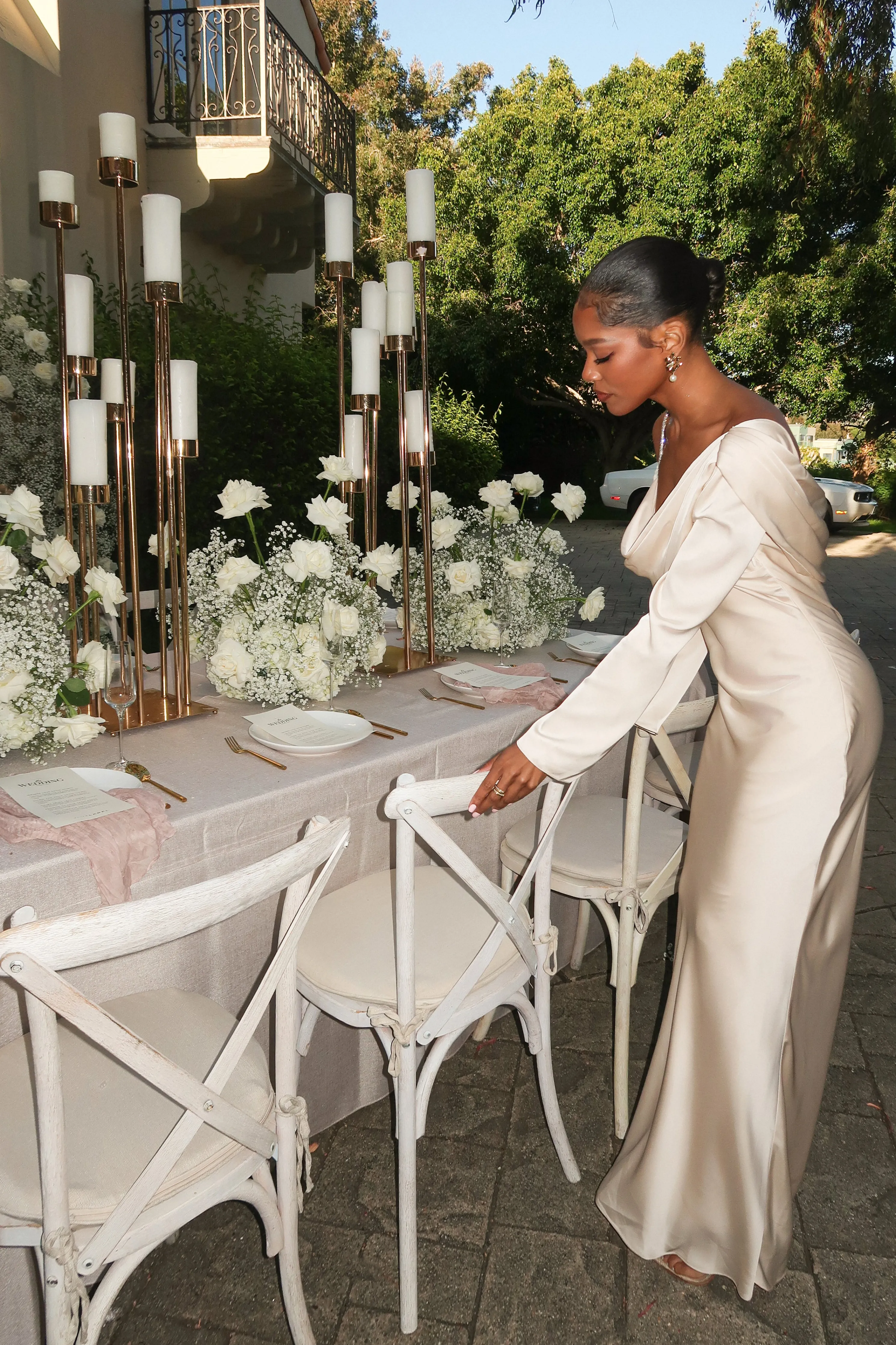 Champagne One And Only Satin Dress