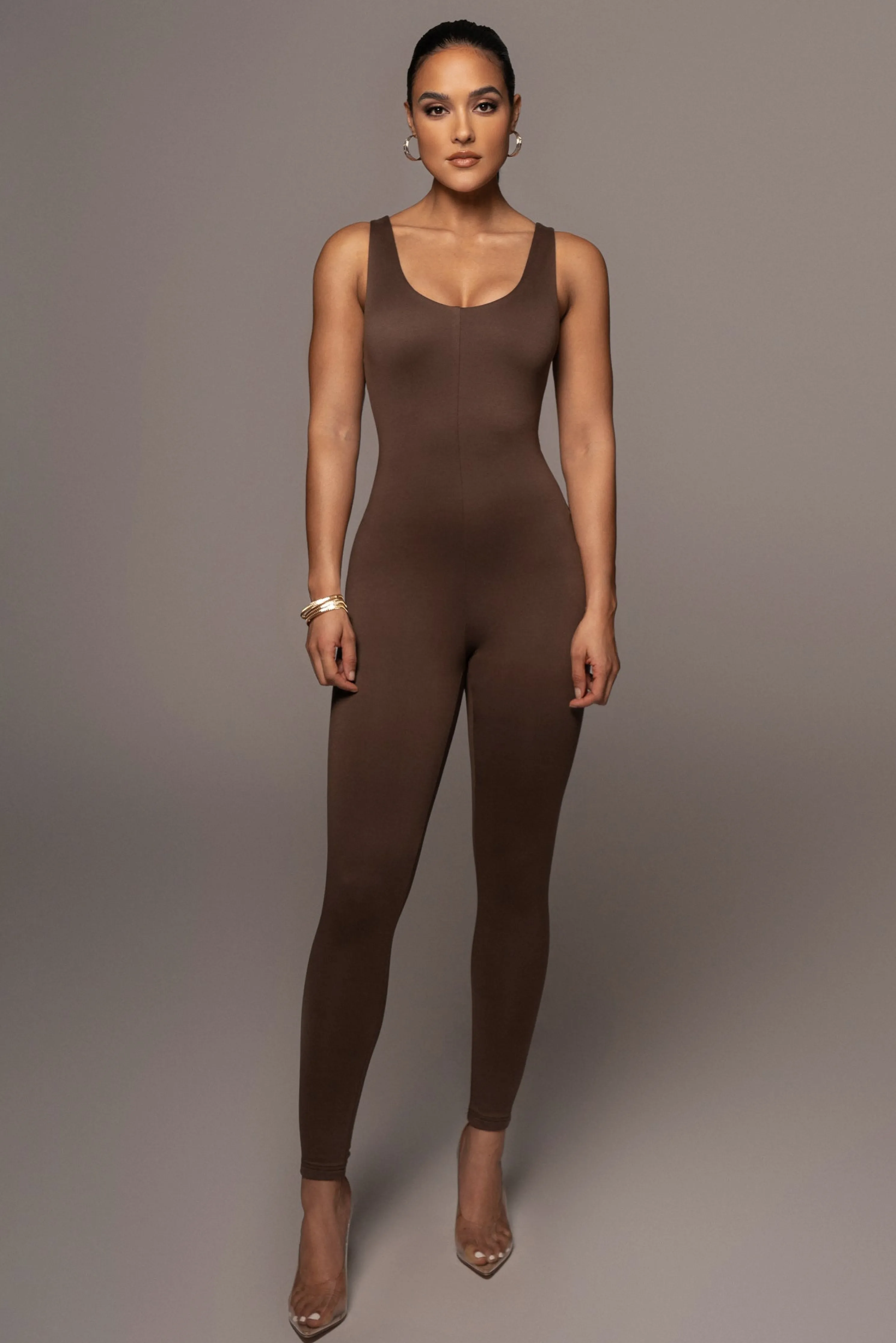 Chocolate Alo Double Layer Jumpsuit