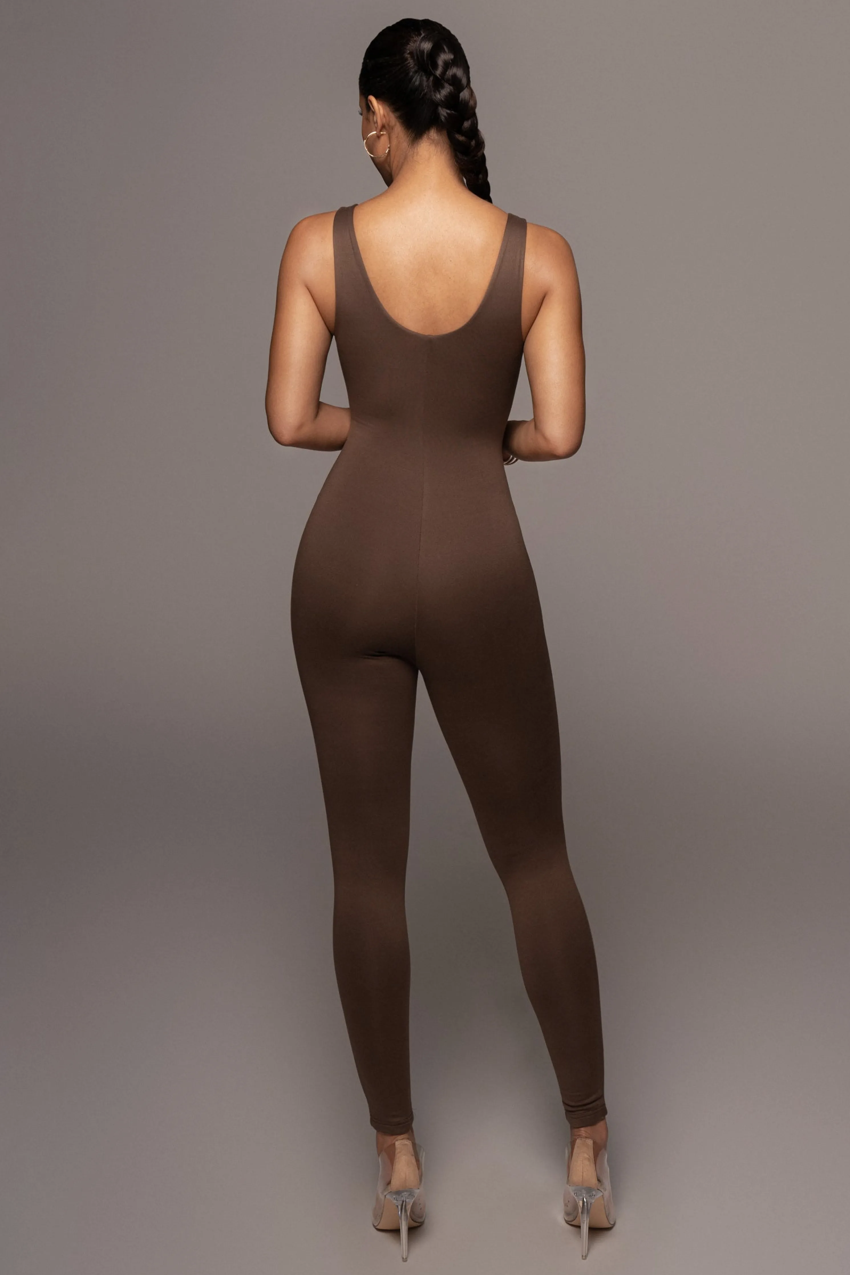 Chocolate Alo Double Layer Jumpsuit