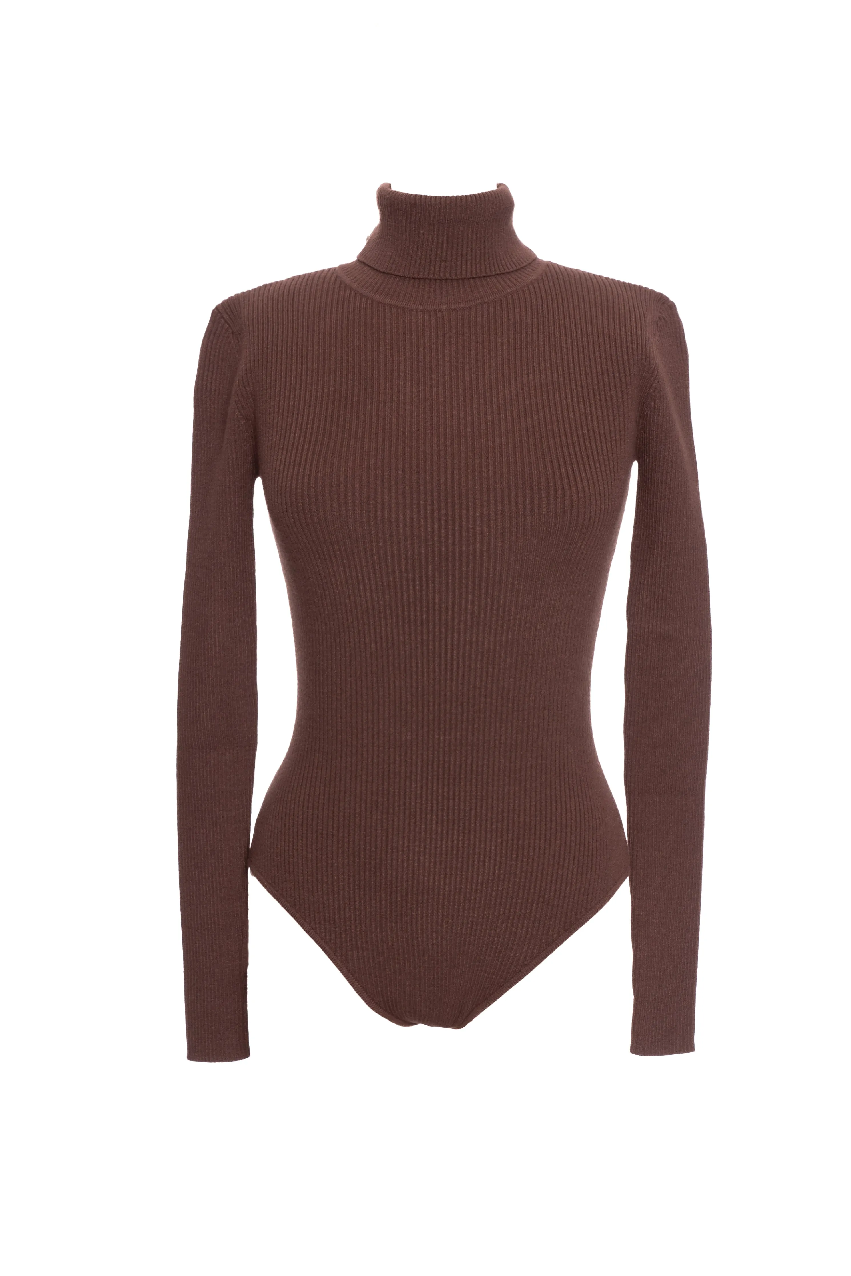 Chocolate Arlett Turtleneck Bodysuit