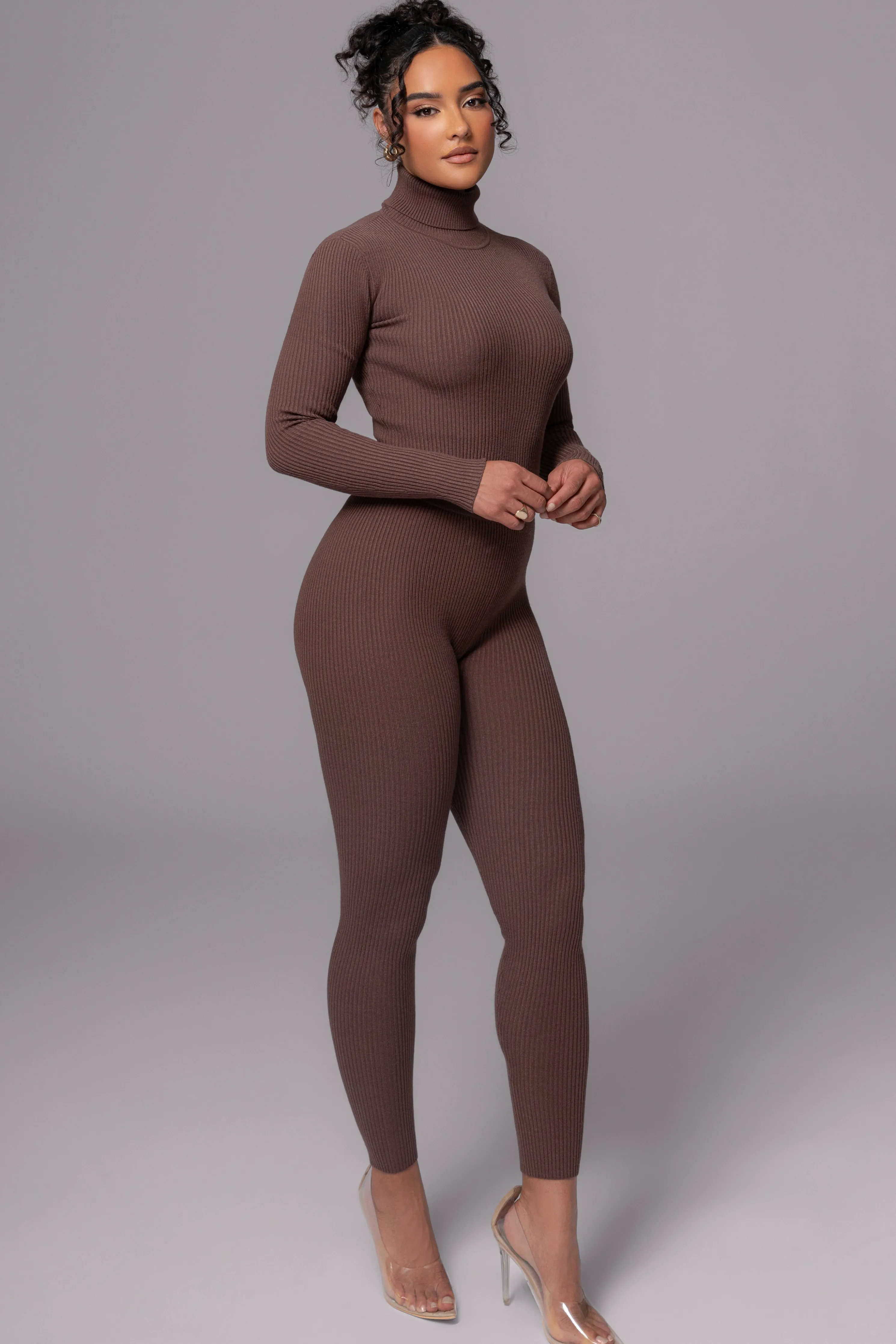 Chocolate Arlett Turtleneck Bodysuit