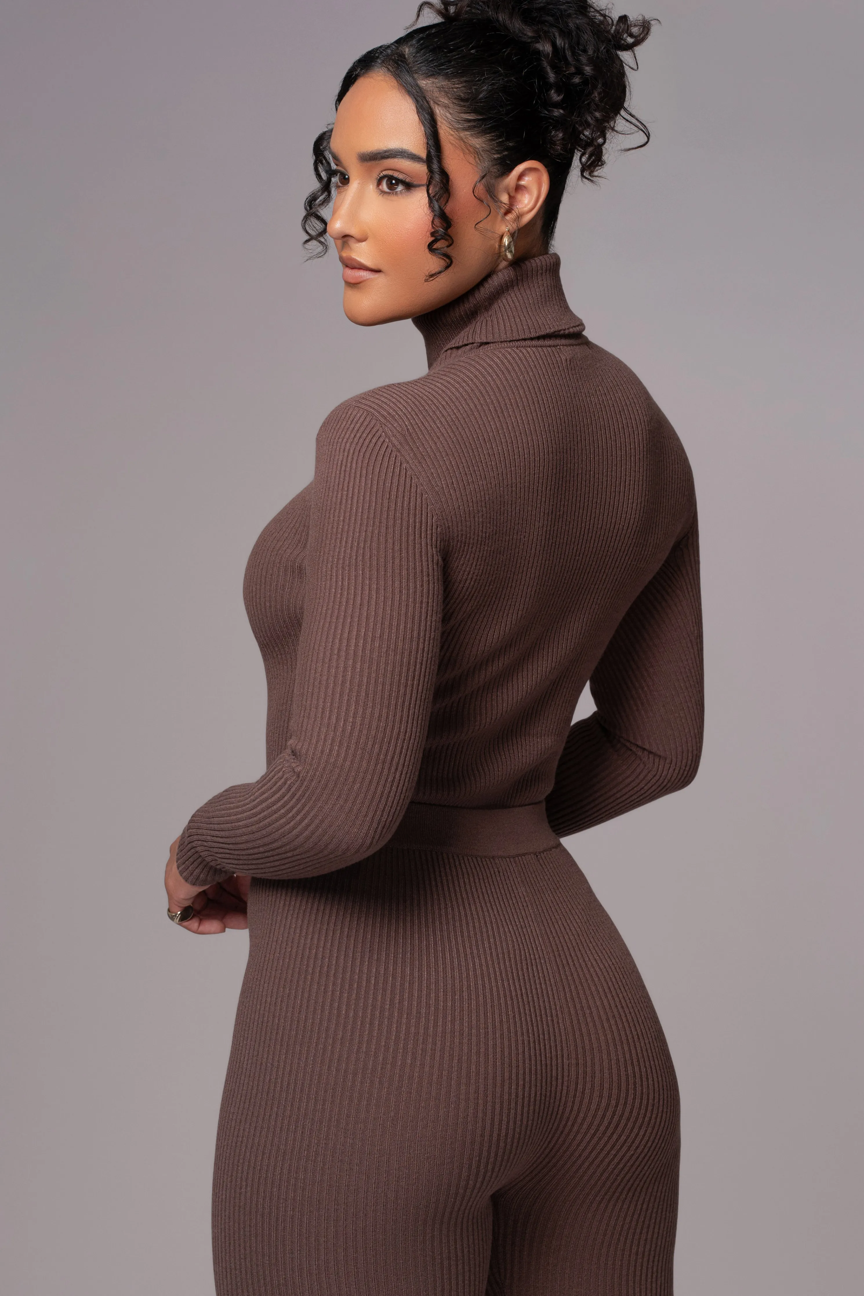 Chocolate Arlett Turtleneck Bodysuit
