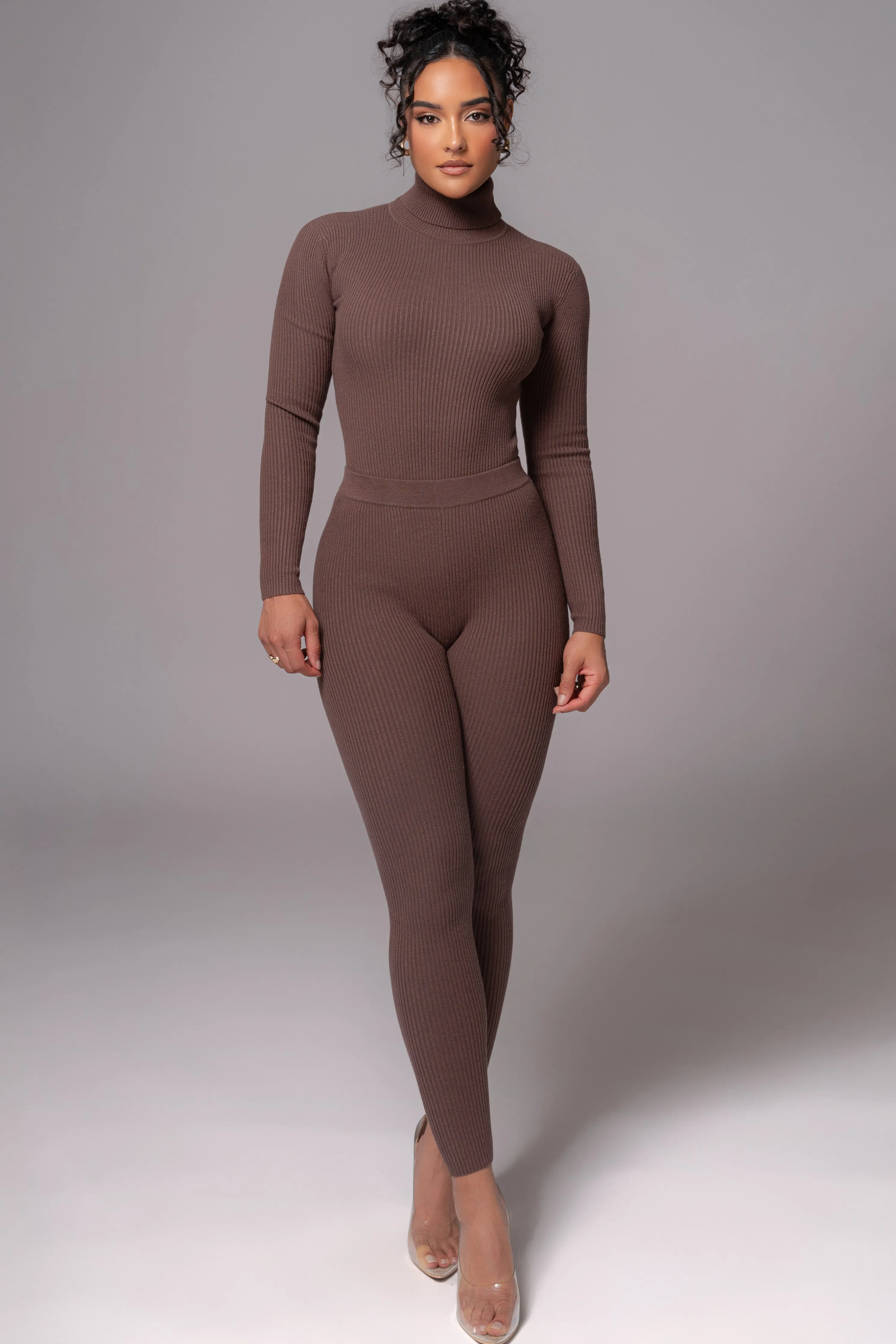 Chocolate Arlett Turtleneck Bodysuit