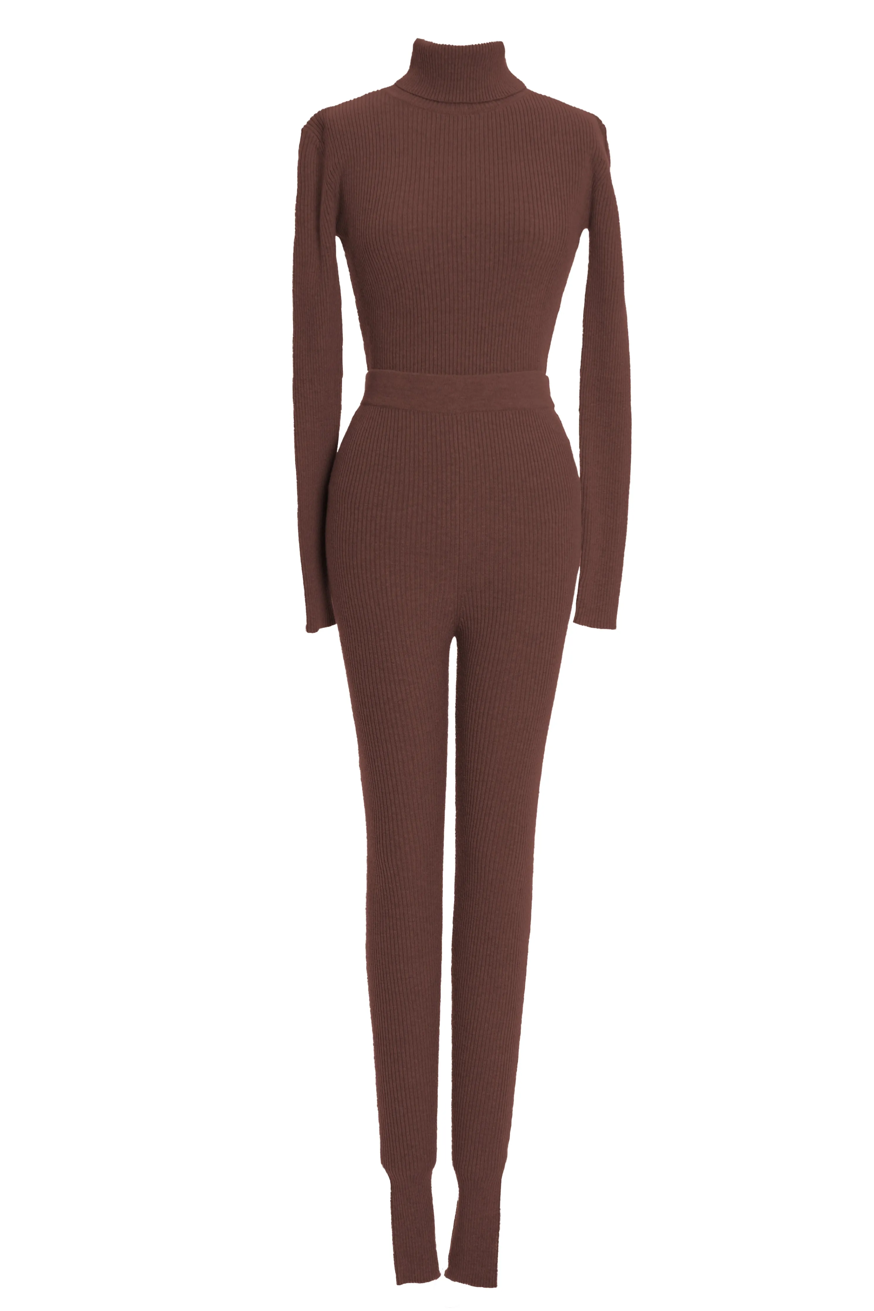 Chocolate Arlett Turtleneck Bodysuit