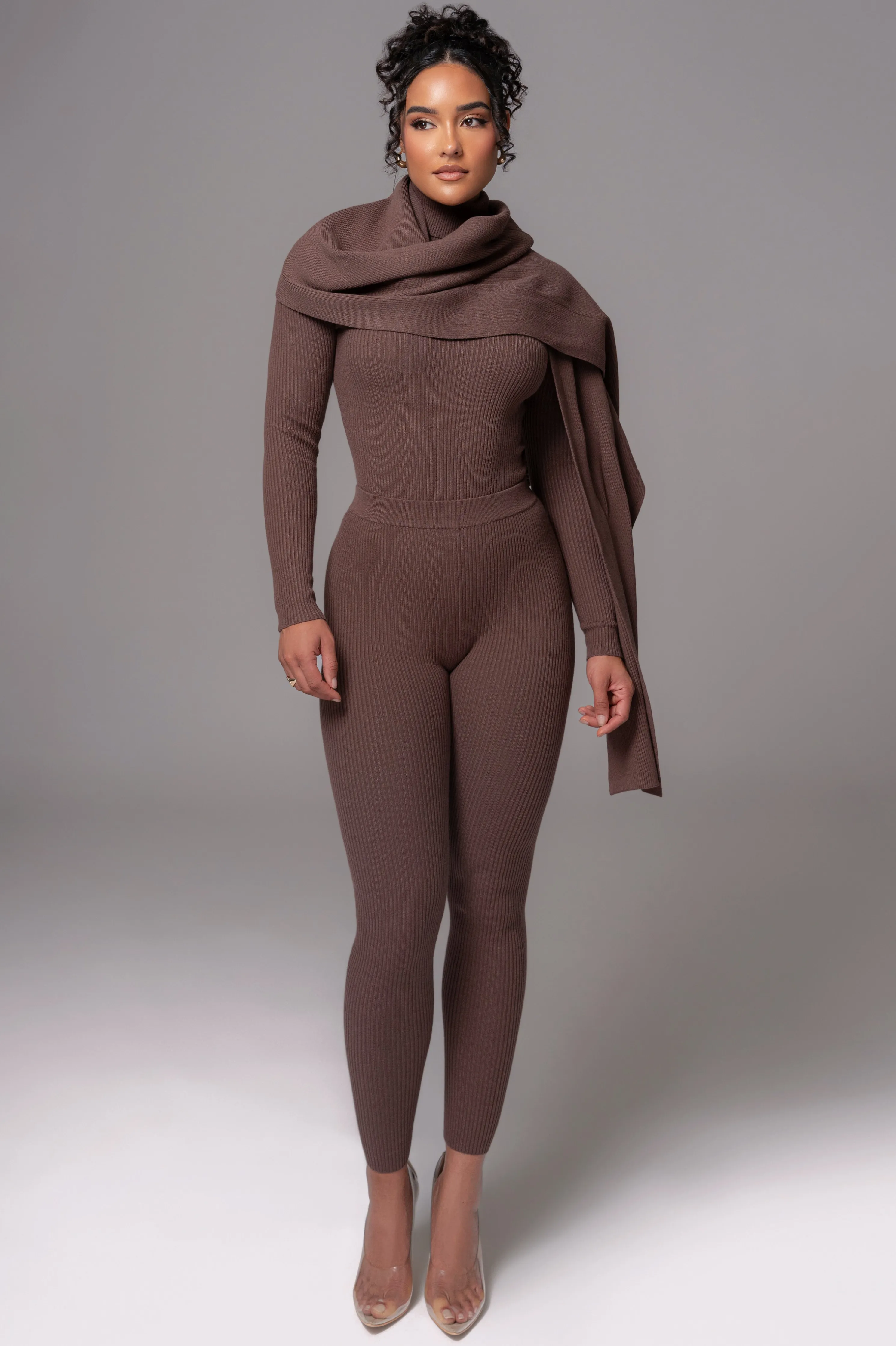 Chocolate Arlett Turtleneck Bodysuit