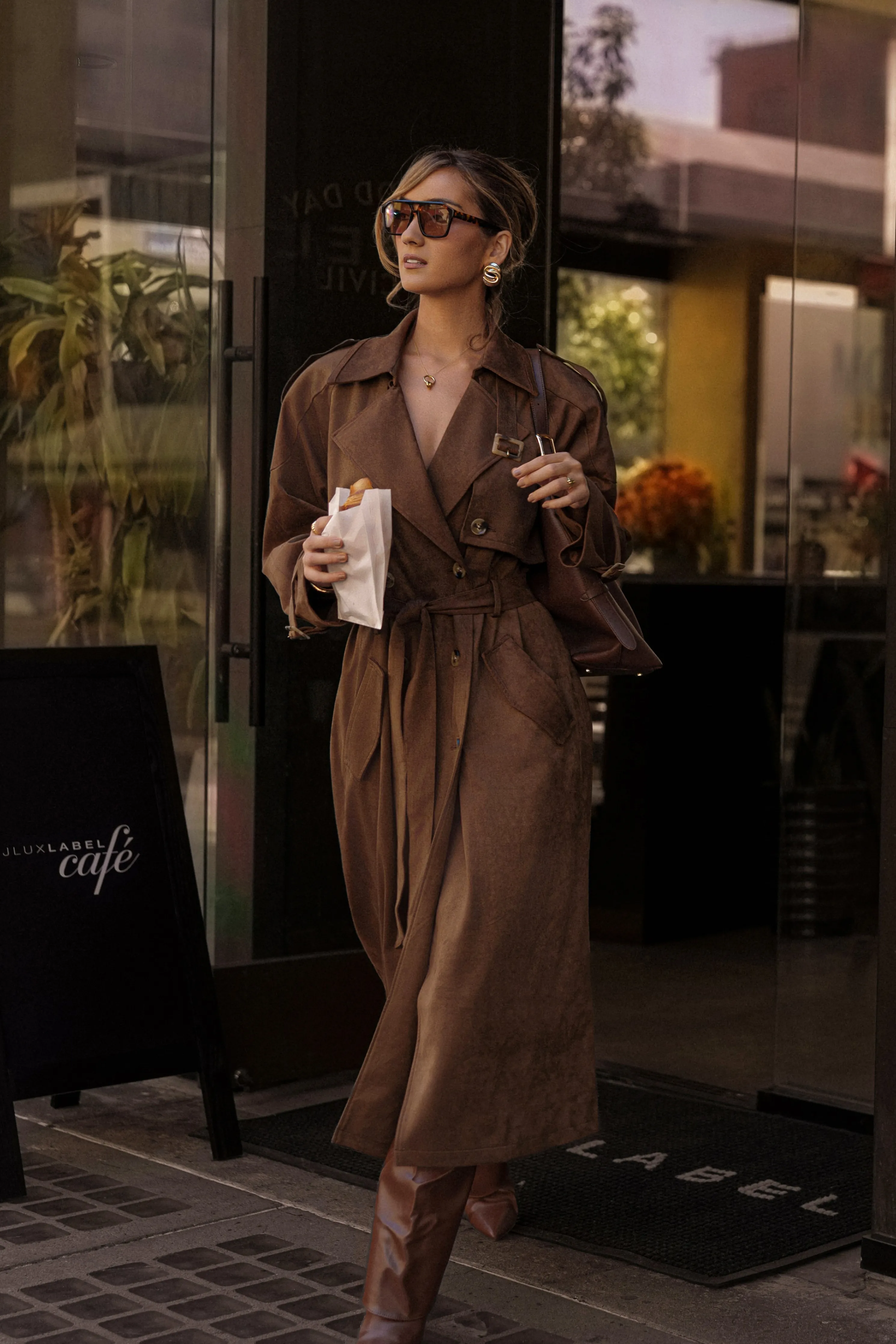 Chocolate Elite Suede Coat