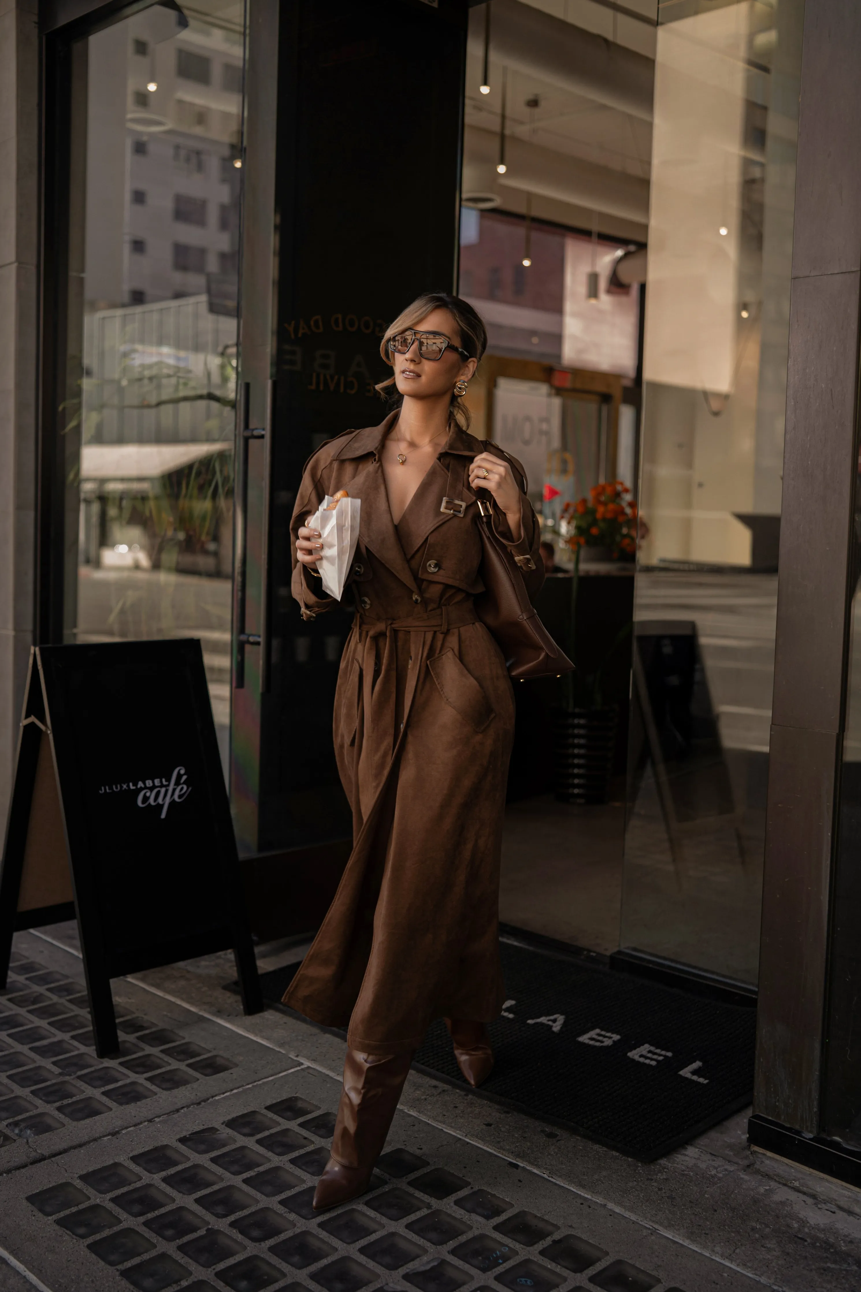 Chocolate Elite Suede Coat