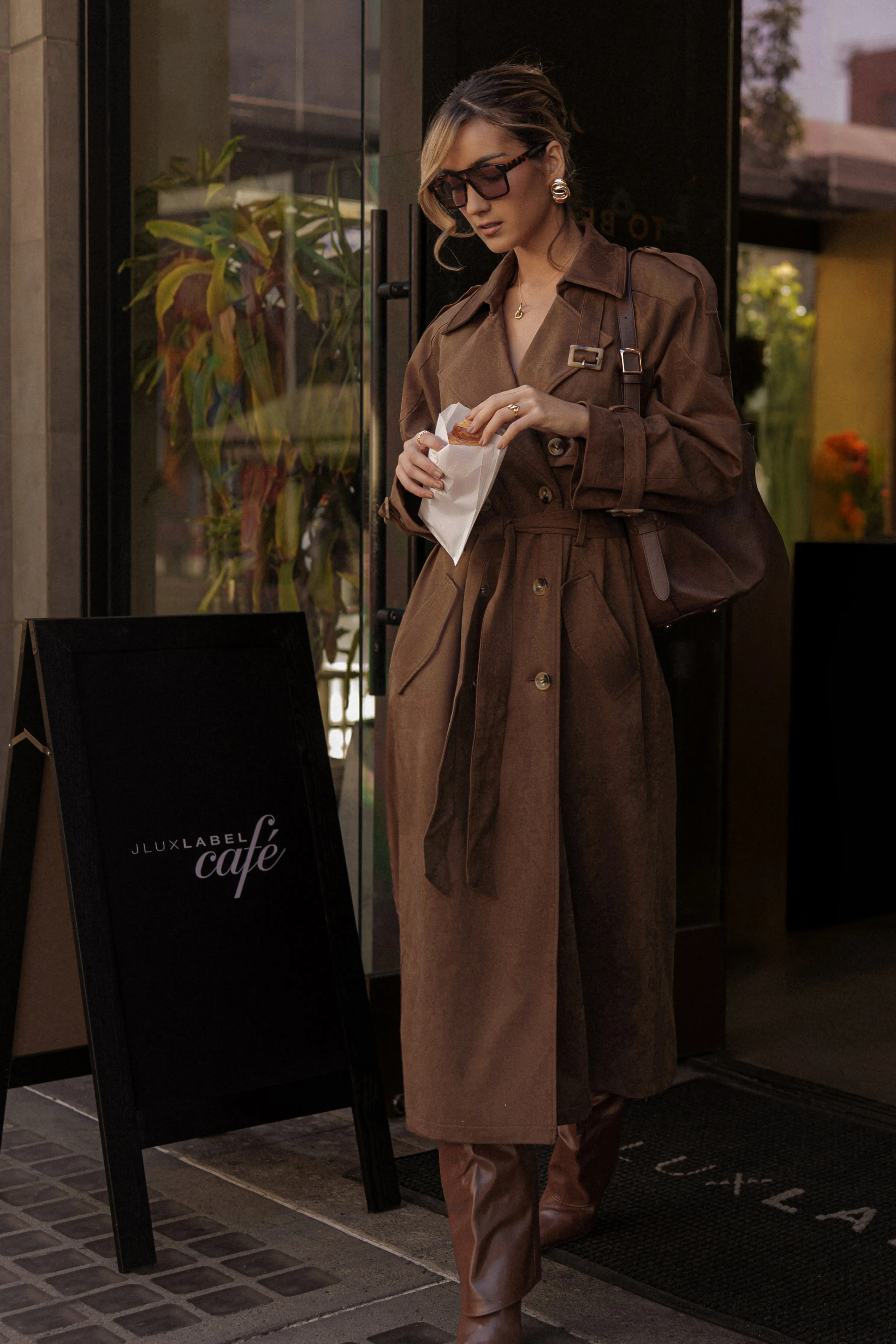 Chocolate Elite Suede Coat