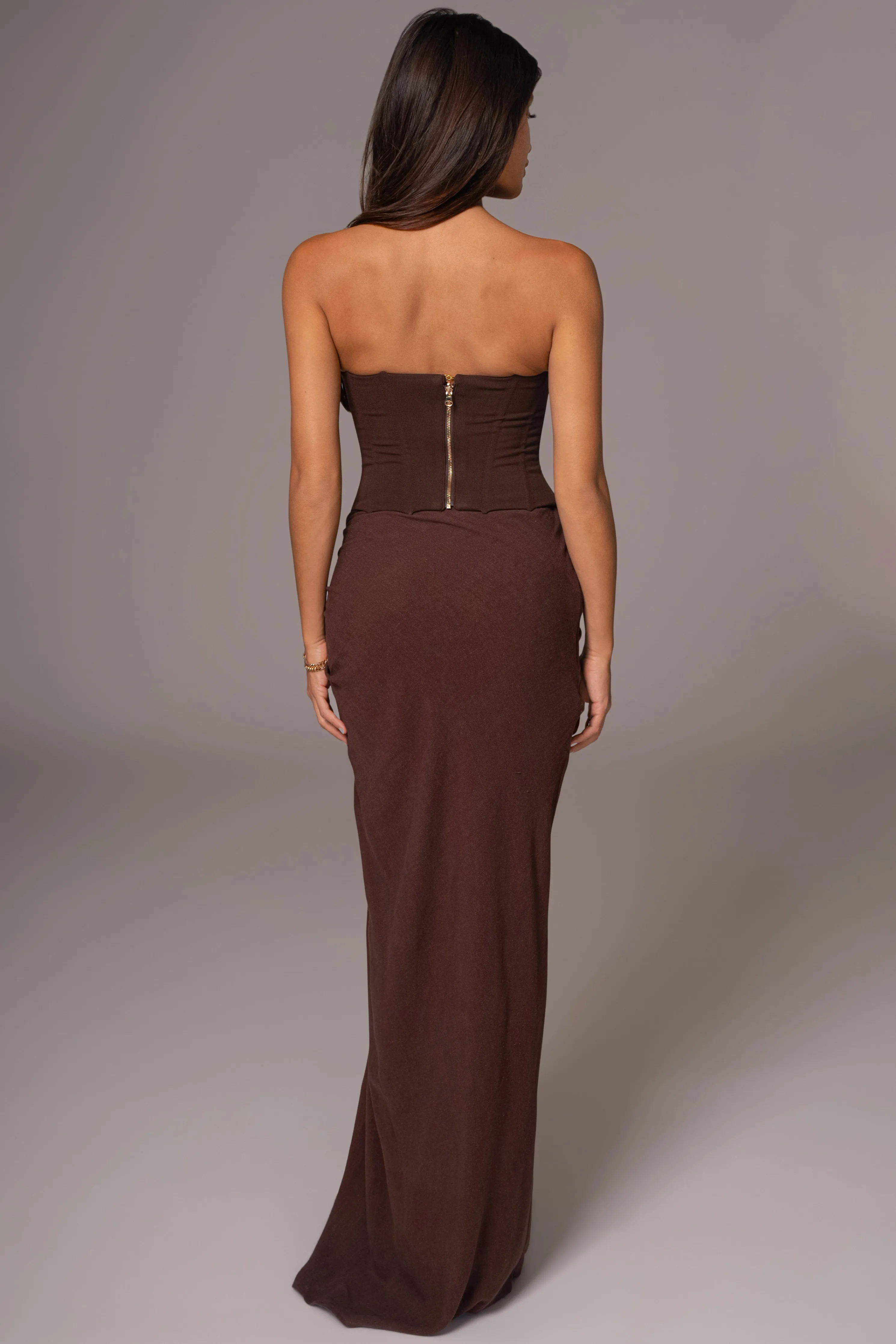 Chocolate Fenix Reversible Linen Corset