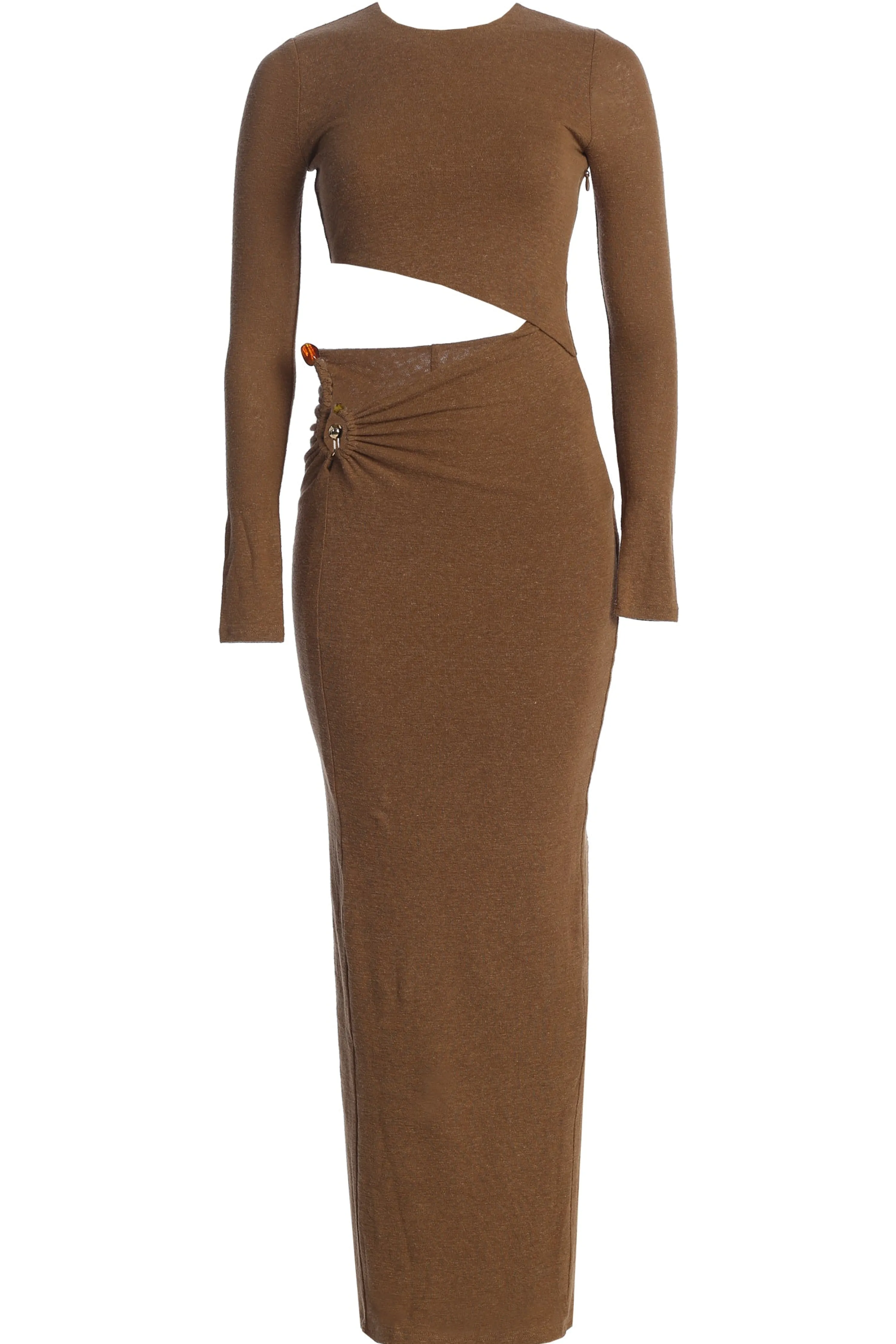 Chocolate Summer Romance Cutout Dress