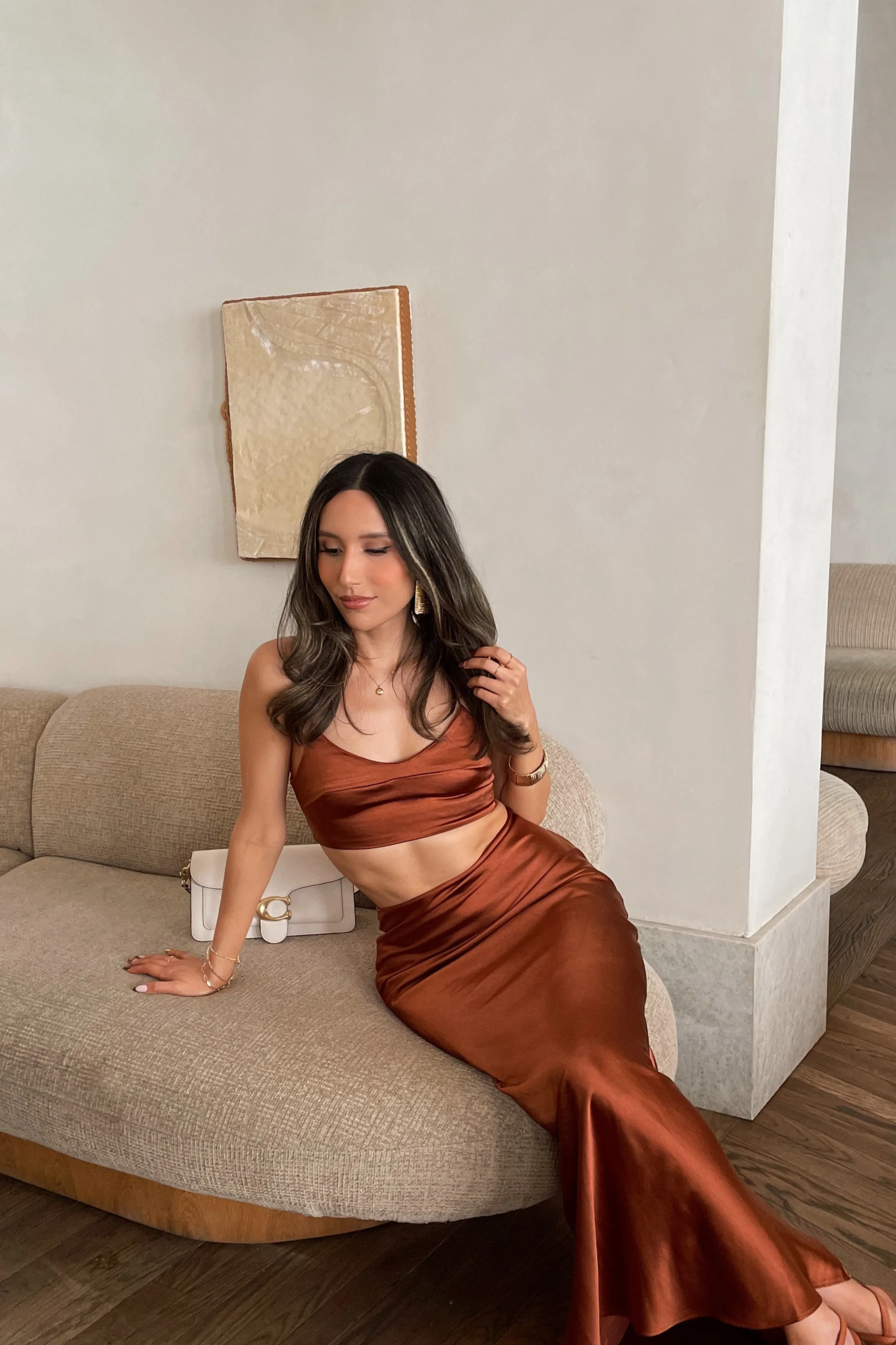 Copper Isella 2-Piece Skirt Set