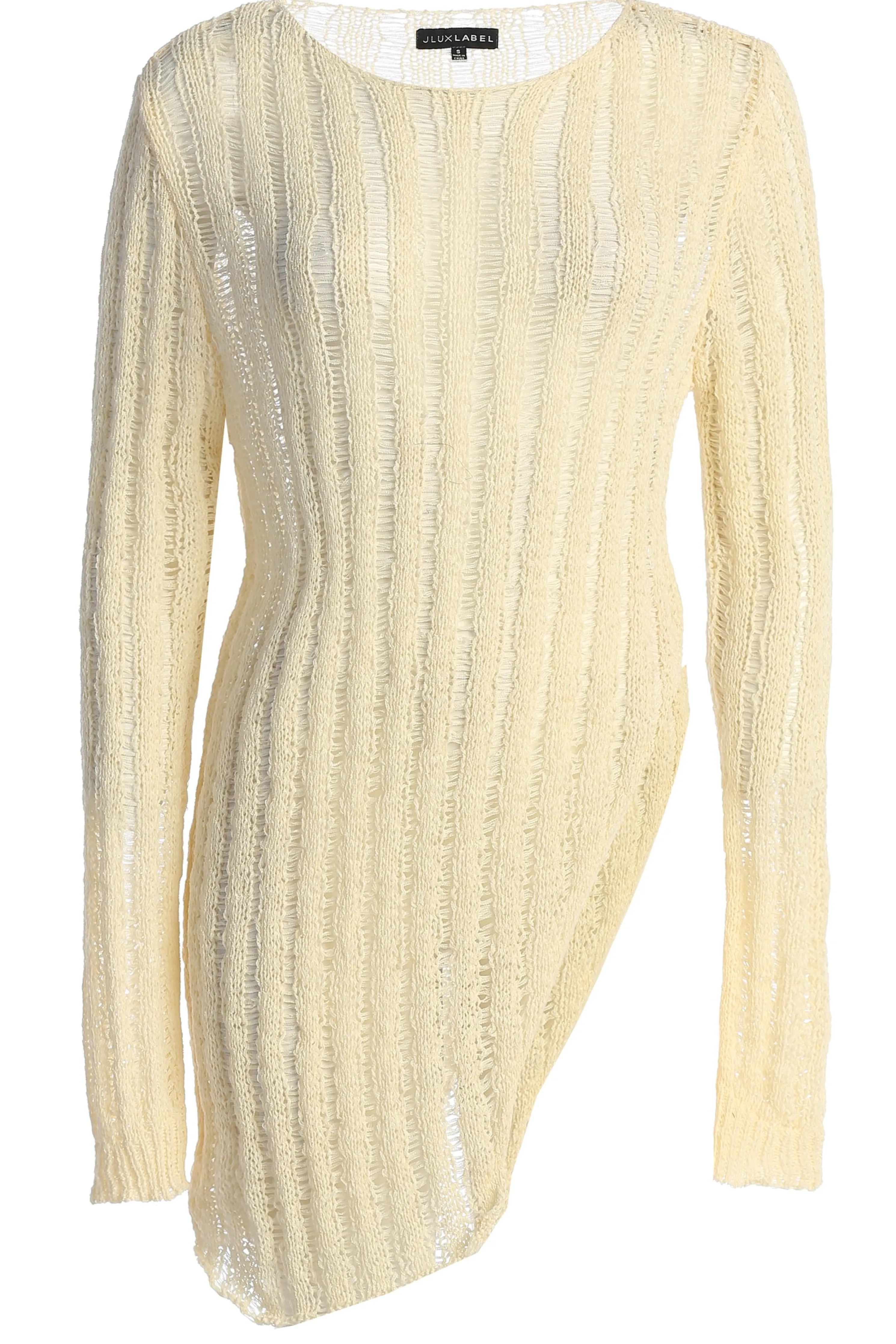 Cream Natalya Rib Knit Top