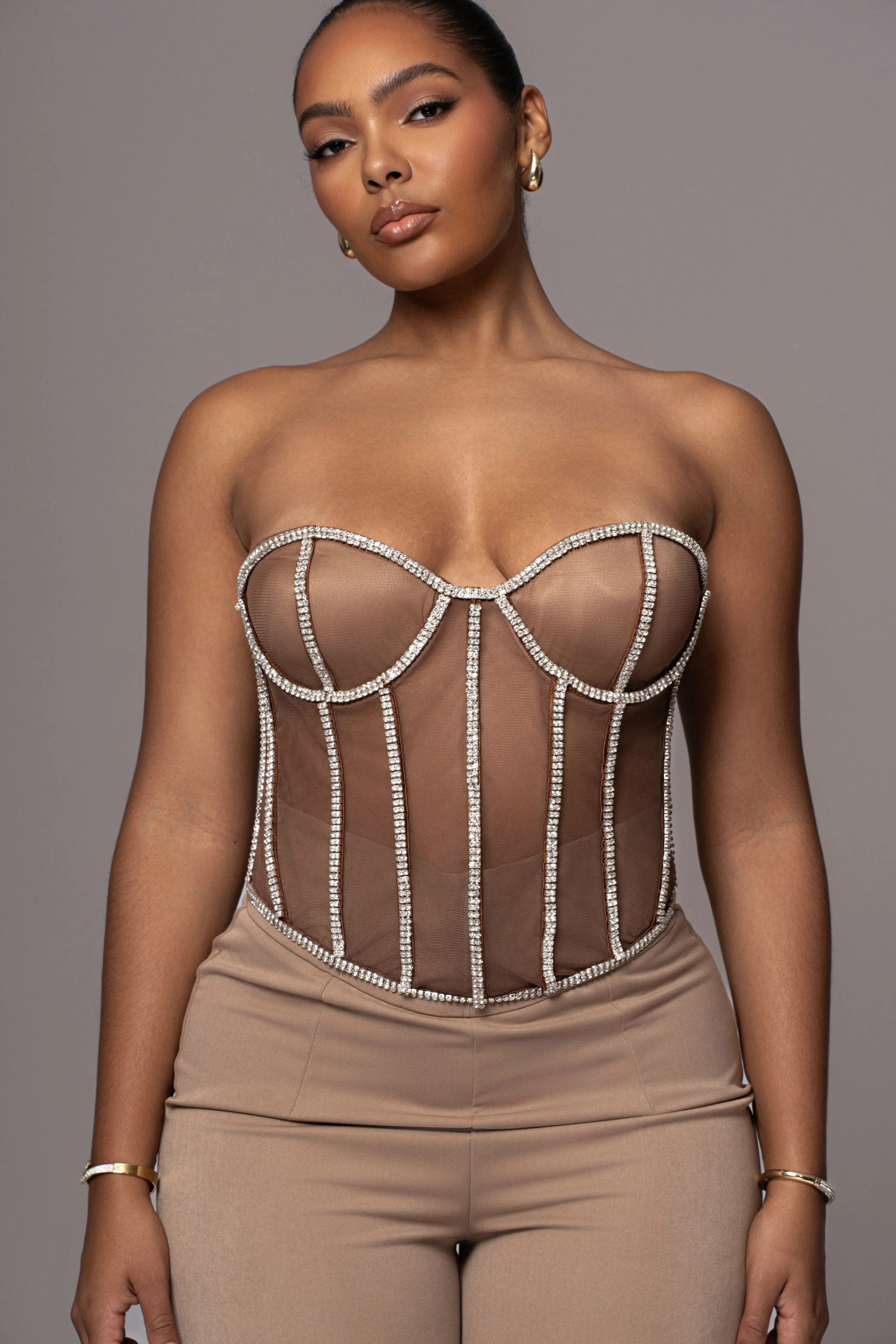 Dark Limited Edition Rhinestone Crystal Corset