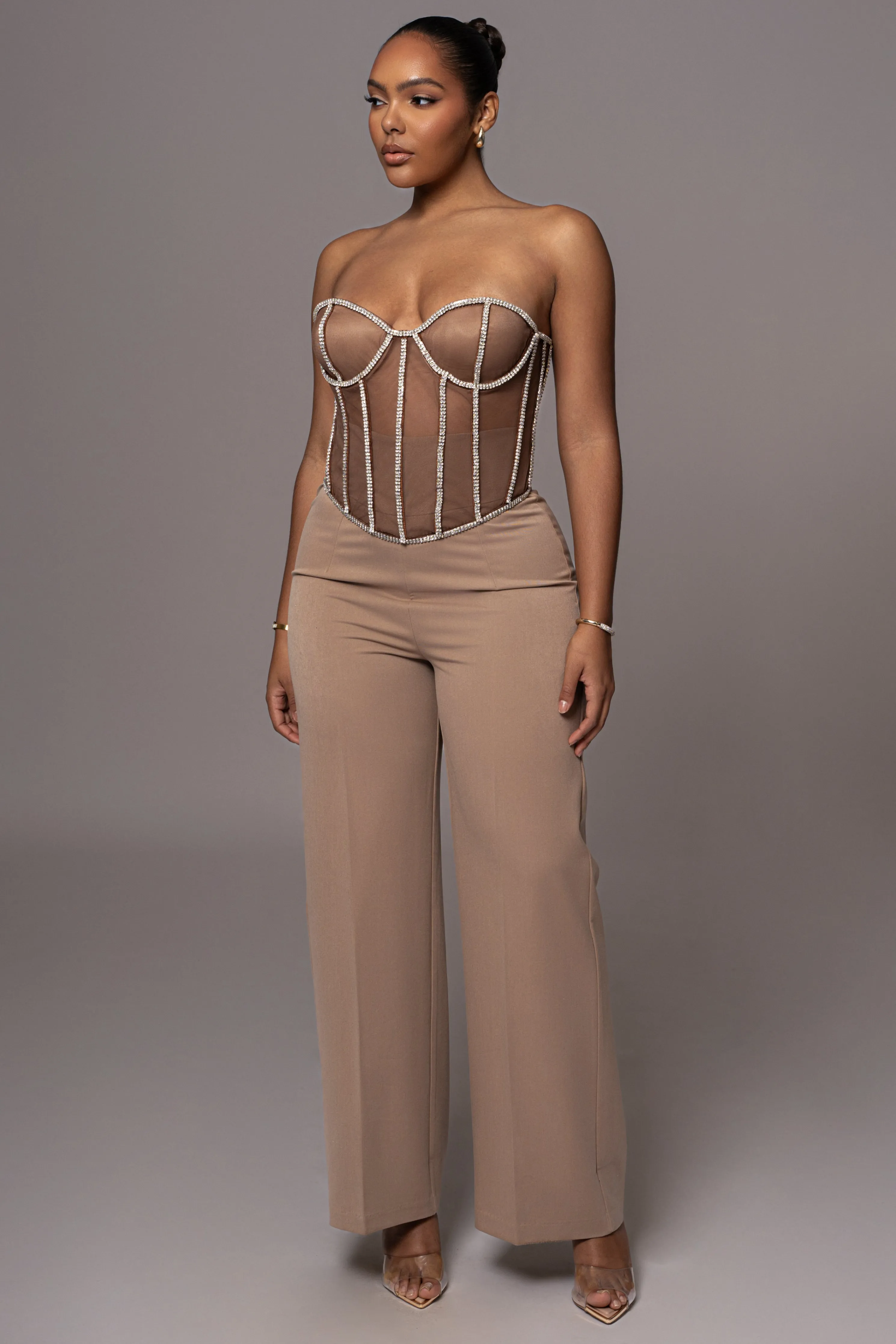 Dark Limited Edition Rhinestone Crystal Corset