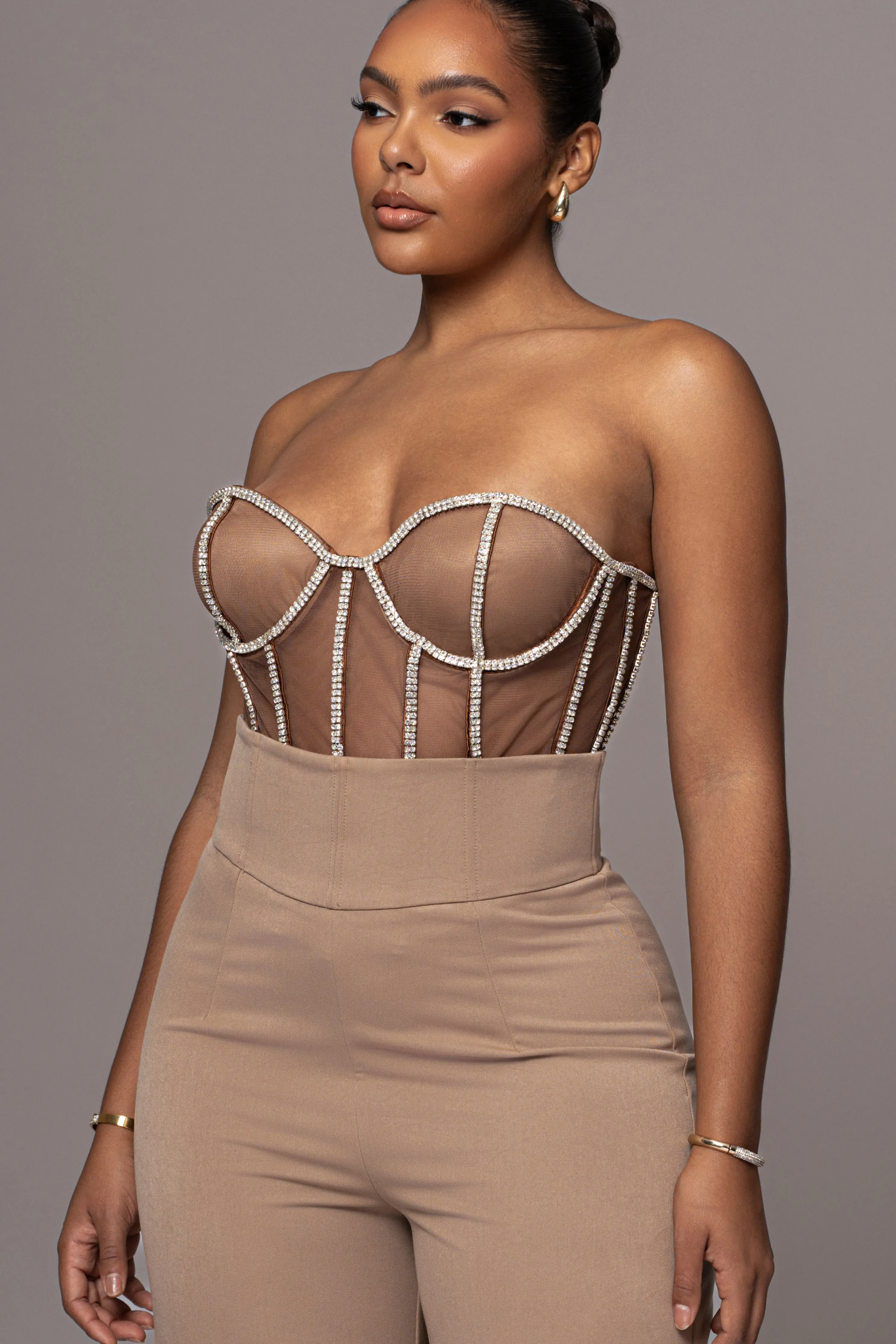 Dark Limited Edition Rhinestone Crystal Corset